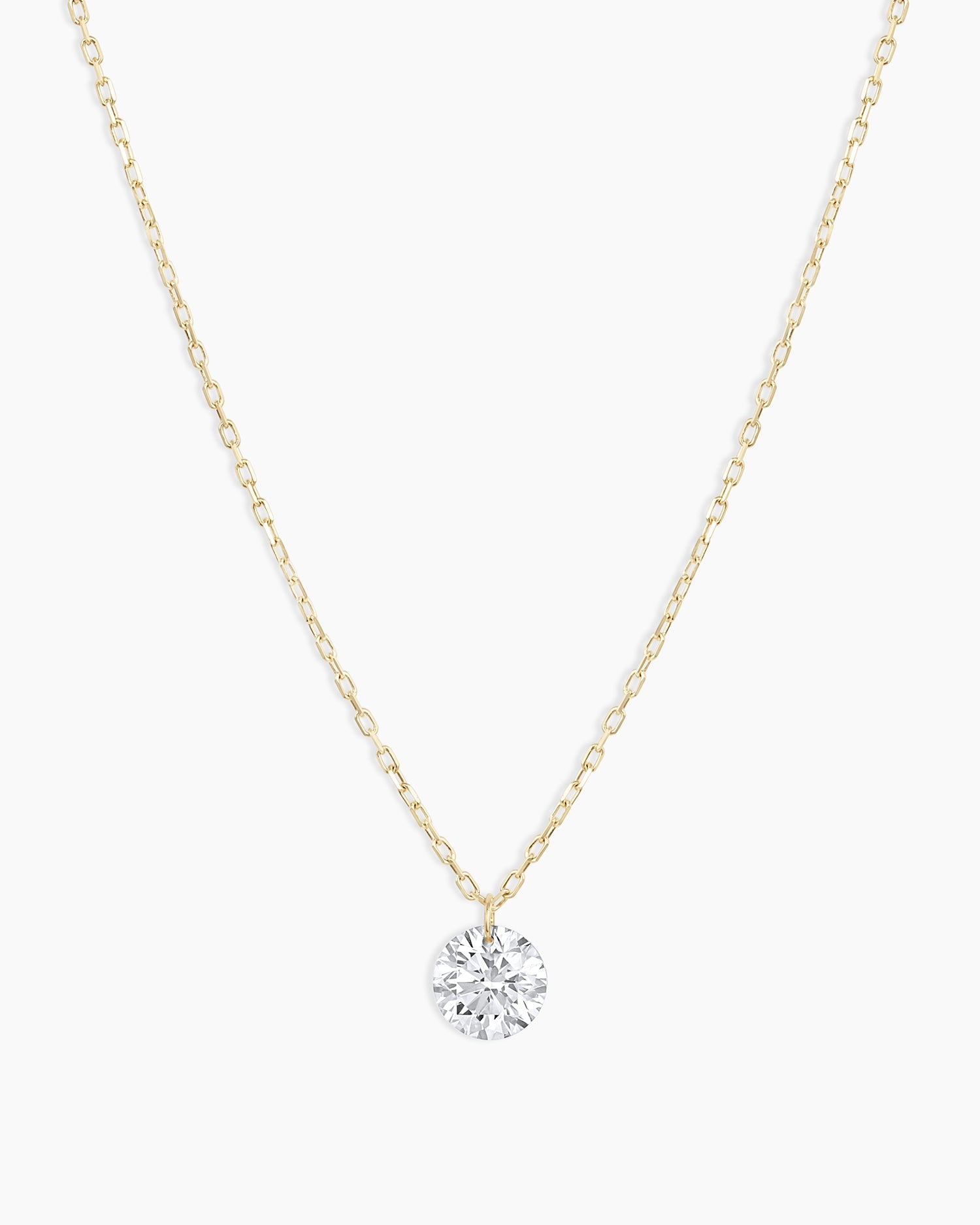Floating Diamond Statement Necklace - Elegant 14K Gold Plated Pendant for Women | Perfect for Weddings, Parties & Special Occasions
