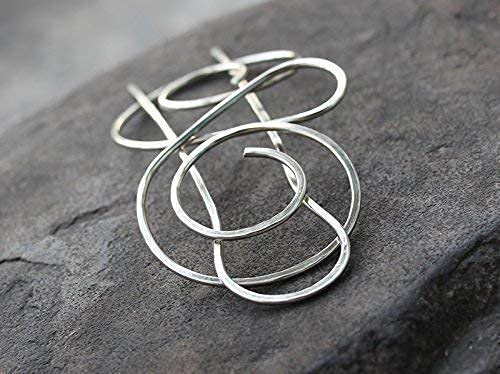 Silver Hair Barrette & Shawl Pin - Elegant Metal Hair Clips for Thick Hair, Hair Bun Holder, Women's Hair Jewelry Gift for Weddings, Parties & Everyday Wear