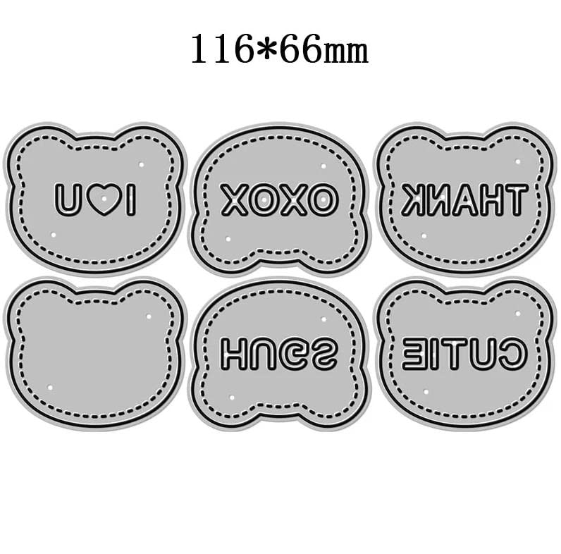 Bear Letters Frame Cutting Dies for DIY Crafts, Scrapbooking, Card Making & Embossing | Decorative Paper Stencils & Templates for Handmade Cards, Albums & Home Decor Projects