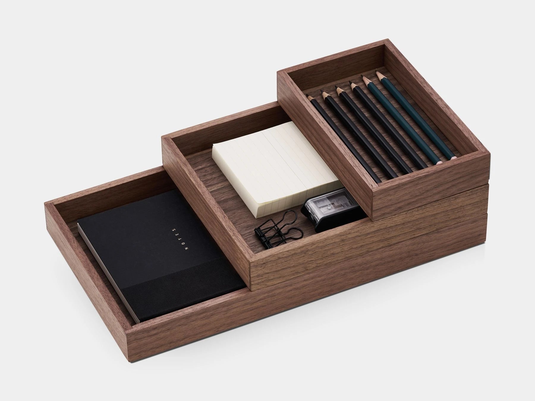 Premium Stackable Valet Trays Set - 3-Piece Organizer for Keys, Wallet & Jewelry | Perfect for Entryway, Dresser & Nightstand Organization