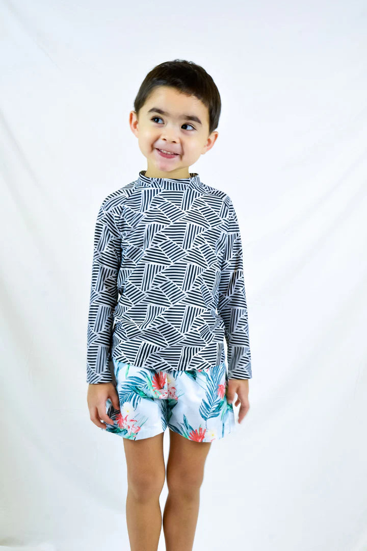 Waikiki Kids Unisex UPF 50+ Sun Protection Rash Guard Swim Shirt - Quick Dry UV Swimwear for Boys & Girls - Perfect for Beach, Pool & Water Sports