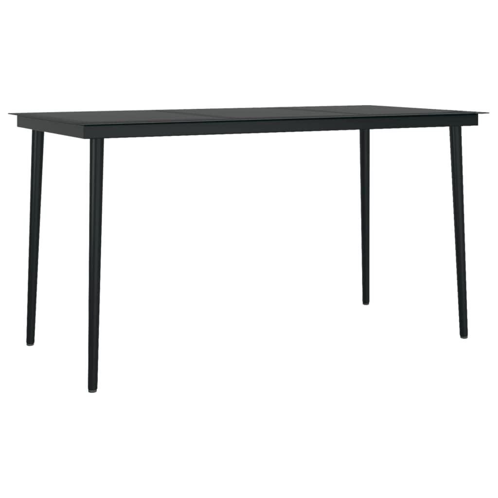 vidaXL 7-Piece Patio Dining Set - Outdoor Garden Furniture with Table and Chairs for Lawn, Yard, Terrace, Balcony - Weather-Resistant Gray & Black - Perfect for Backyard BBQs, Poolside Gatherings & Al Fresco Dining