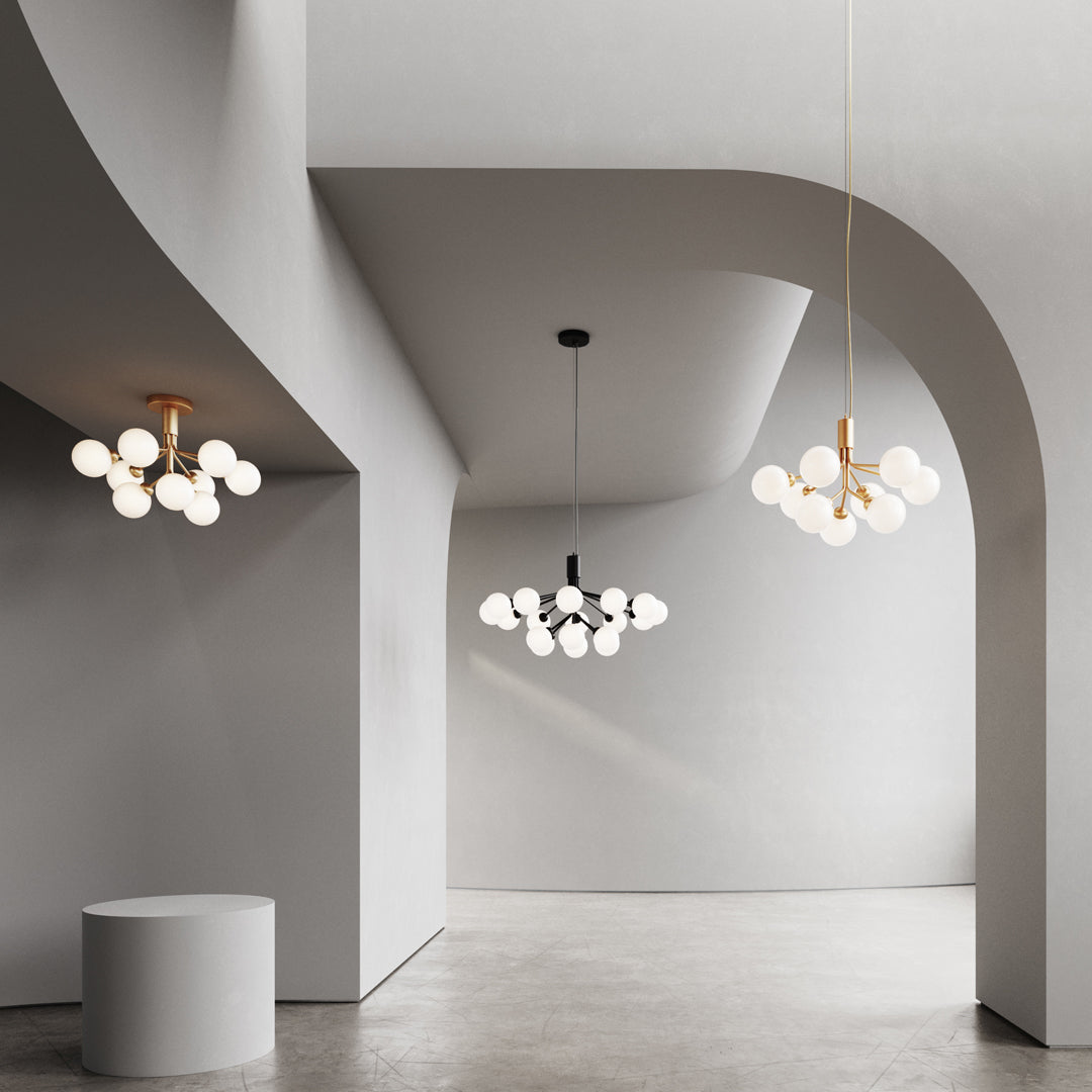 Apiales 9-Light Modern Crystal Chandelier - Elegant Ceiling Lighting Fixture for Dining Room, Living Room & Bedroom Decor