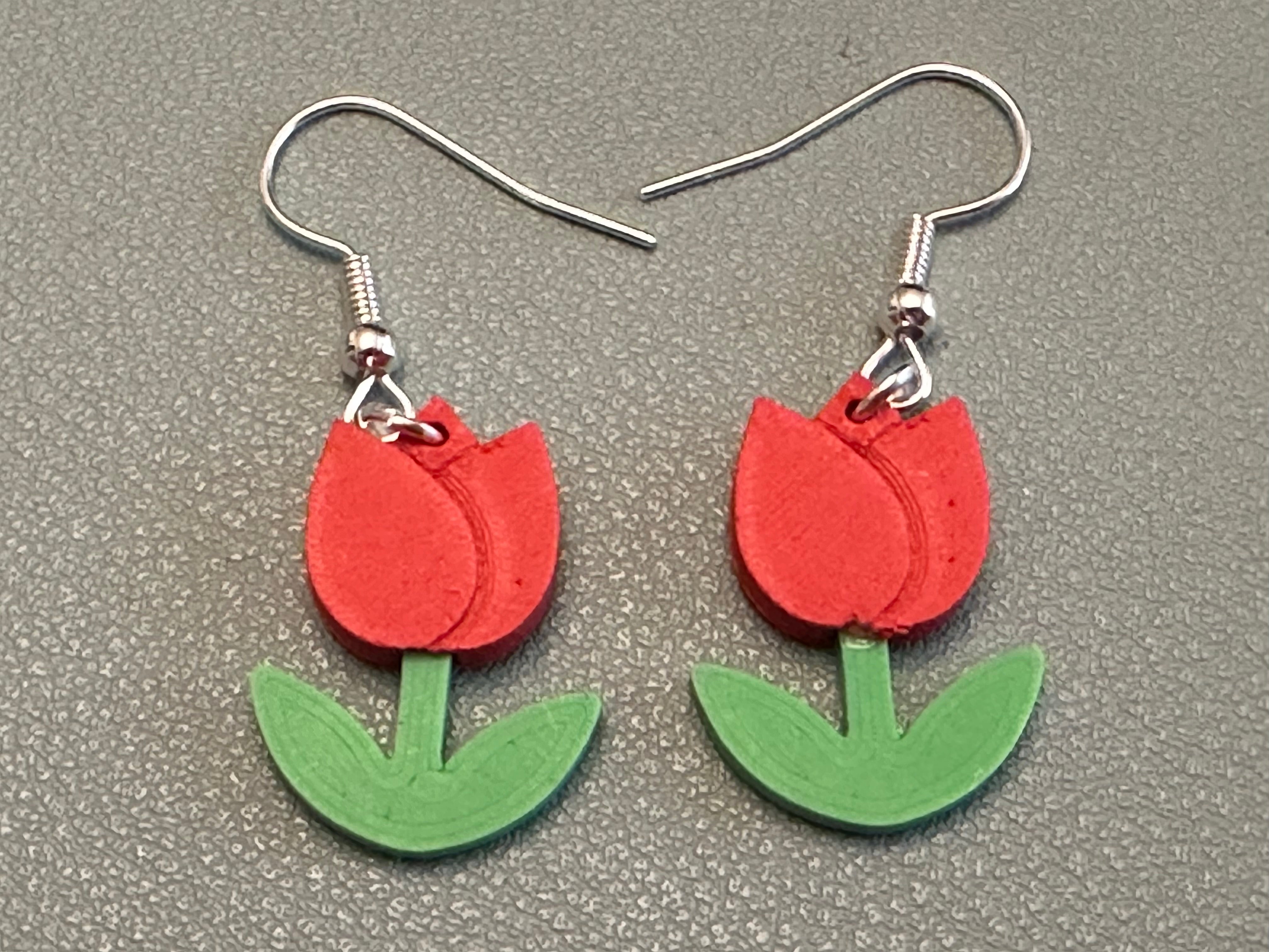 Elegant Tulip Flower Earrings for Women - Dainty Floral Studs for Daily Wear & Special Occasions