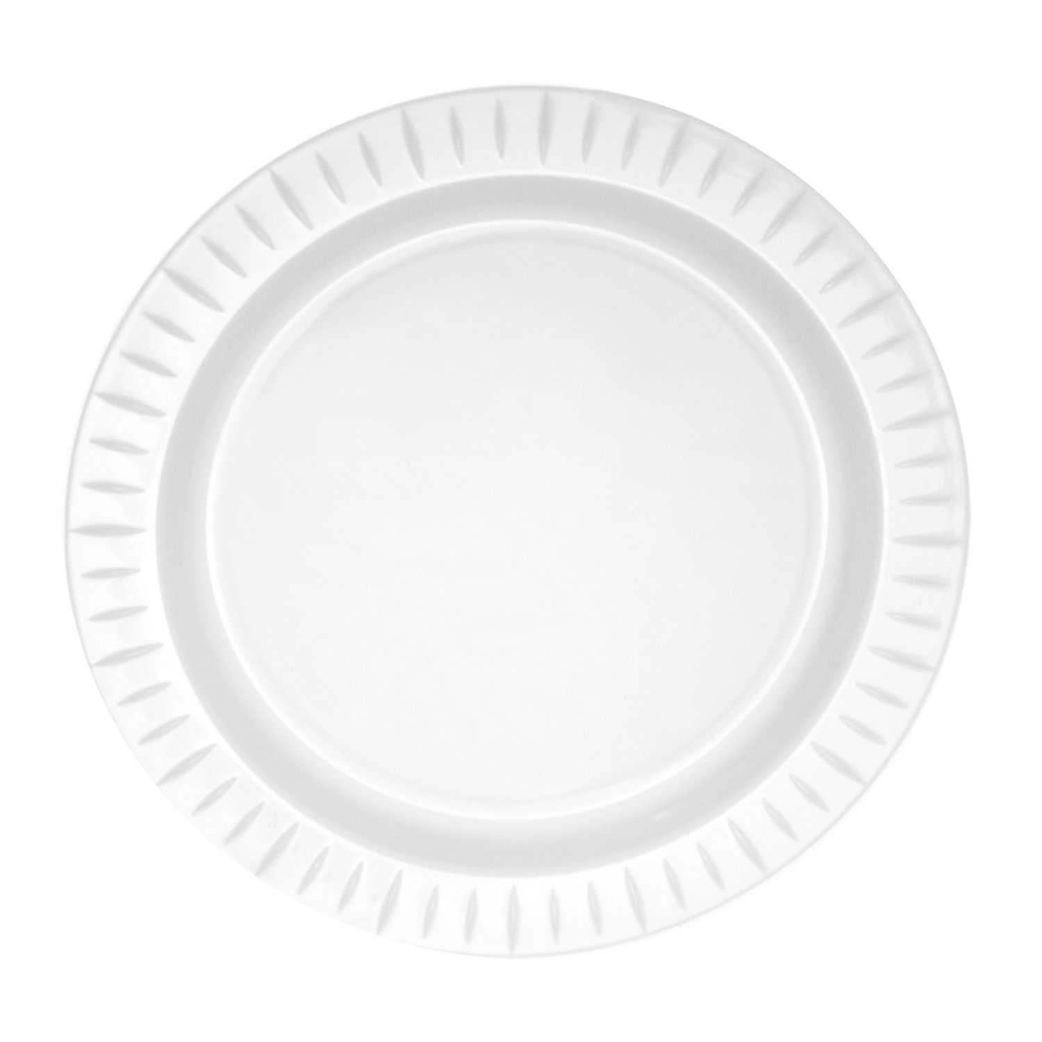 Elegance Hard Plastic Round Dinner Plates 10.25 Inch - 240 Pack White Disposable Plates for Parties, Weddings, Catering & Events - Durable & Stylish Party Essentials