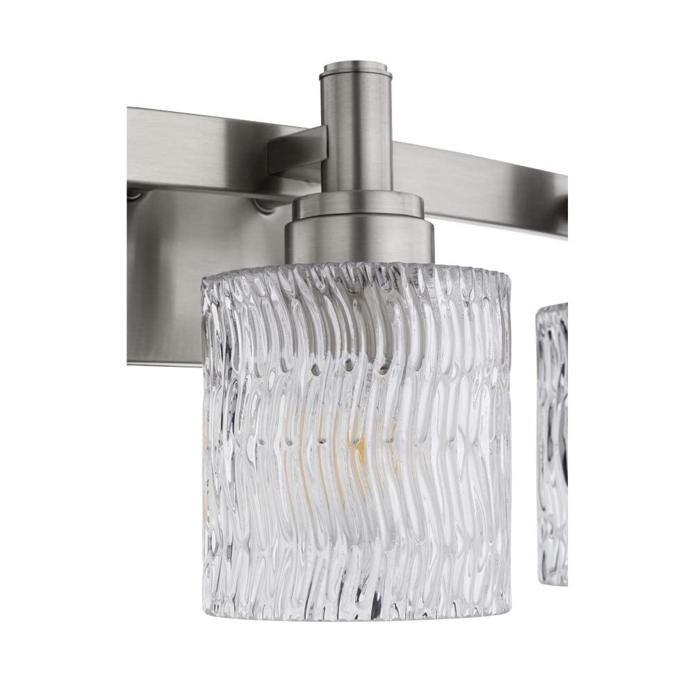 Stadium Collection Brass 3-Light Vanity Fixture - Contemporary Modern Design with Antique Finish for Bathroom Makeover | Perfect for Master Bath, Powder Room & Spa-Style Decor