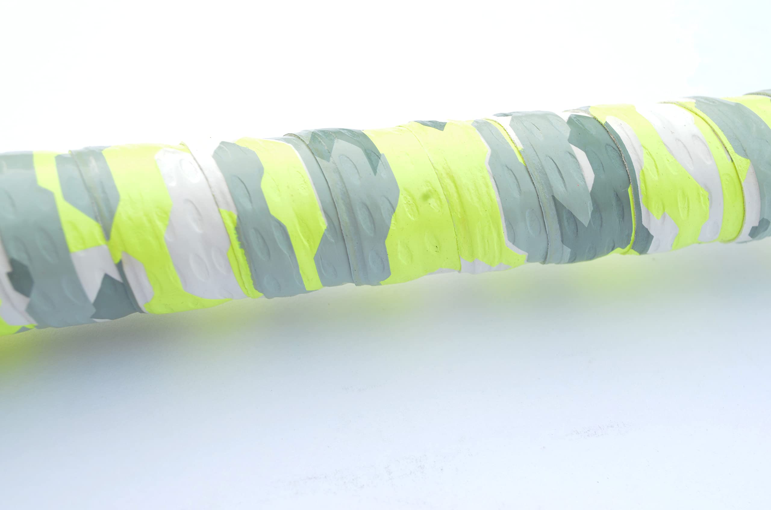 AMA Sport Grip & Rip 1.10mm Cushioned Baseball Bat Grip Tape - Neon Yellow/Gray Camo for Softball & Baseball Players | Improves Bat Control & Comfort