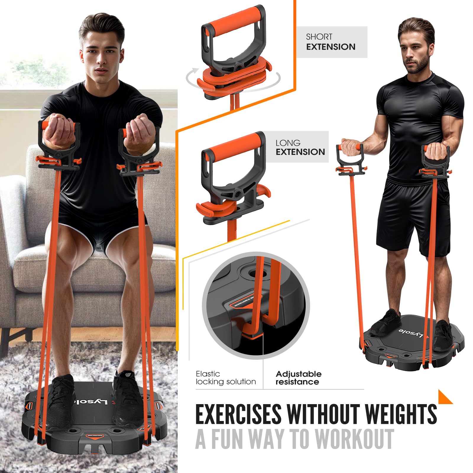 Push Up Board with Resistance Bands & Pilates Bar - 4 Wheel Ab Roller & Push Up Handles for Home Gym - Full Body Workout Equipment for Strength Training, Core Exercises & Fitness Routines (Ideal for Home Workouts, Gym Training & Pilates Sessions)