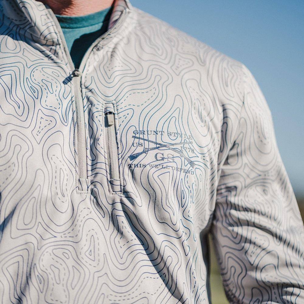 Overwatch 1/4 Zip Topography Pullover - Official Licensed Gaming Sweatshirt for Men & Women - Perfect for Cosplay, Gaming Events & Casual Wear