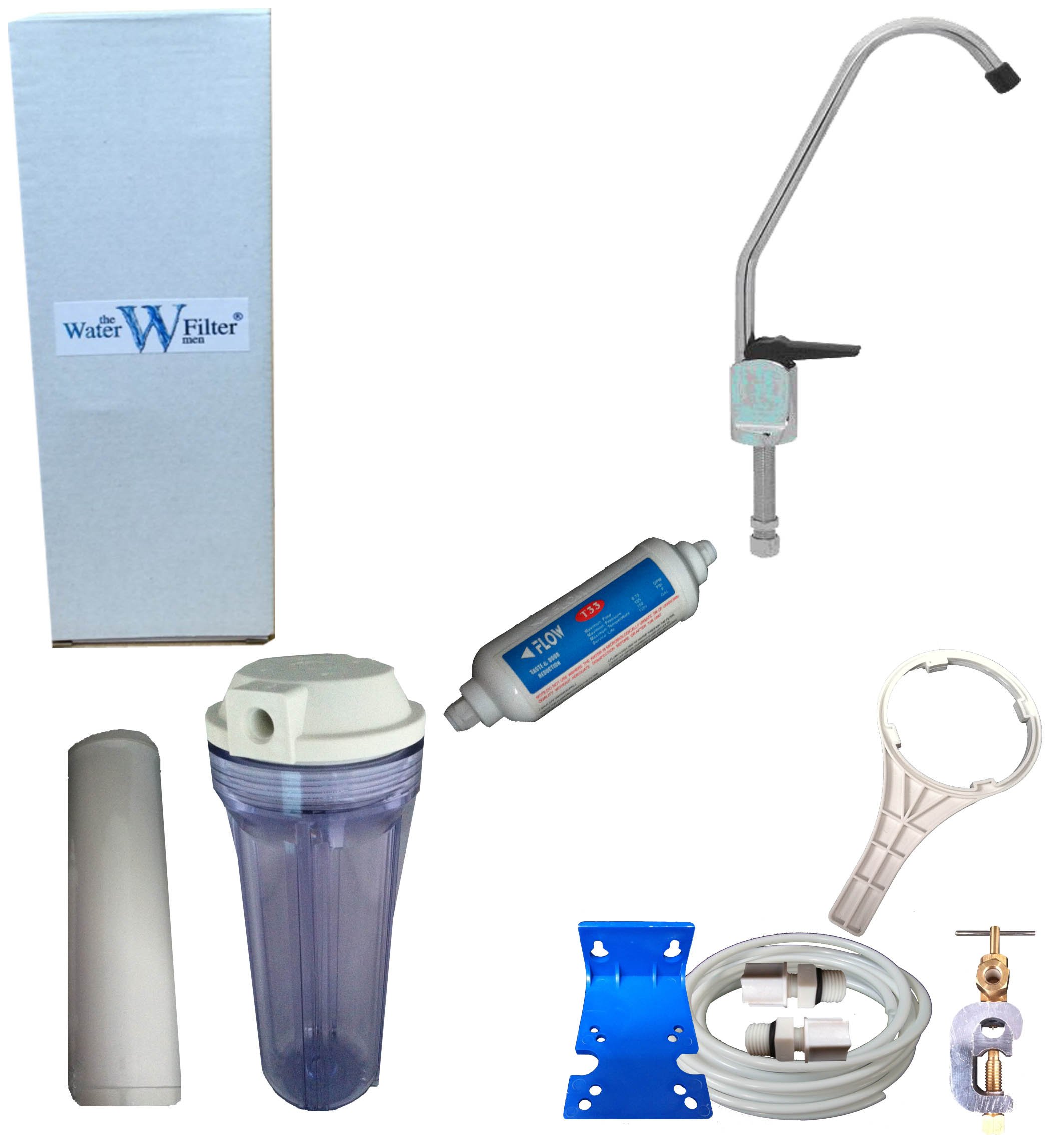 Under Sink Water Filtration System with Ceramic & Carbon Filters - Pure Drinking Water for Home, Kitchen & Office Use