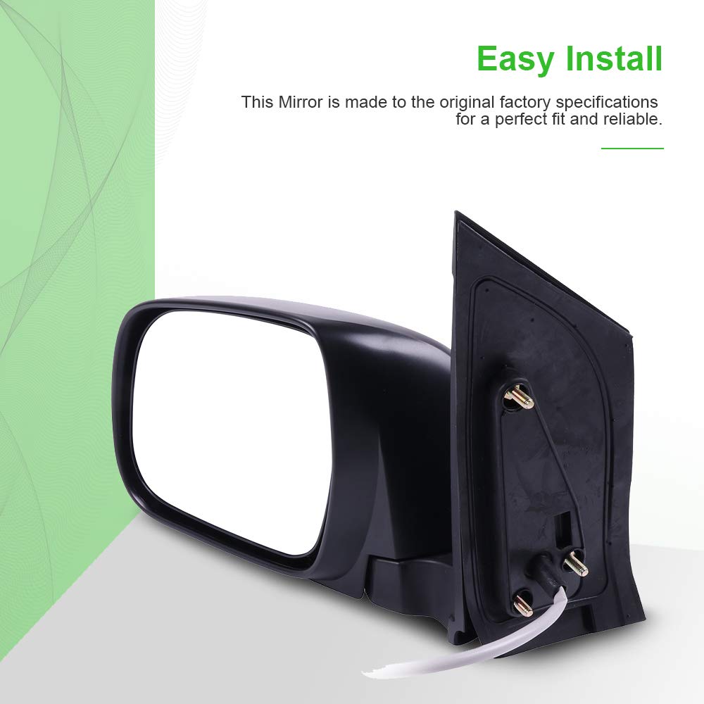 SCITOO Side View Mirrors for Toyota Sienna 2004-2010 - Power Adjustment, Manual Folding, Non-Heated (Pair) - Compatible with TO1320201 & TO1321201 - Perfect for Replacement & Enhanced Driving Safety