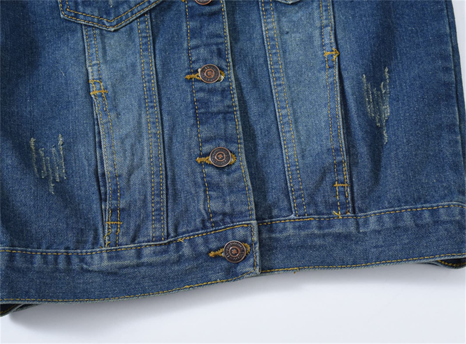 Women's Denim Vest Jacket - Sleeveless Washed Ripped Crop Denim Jacket in Candy Colors | Casual Outfits, Streetwear, Spring & Summer Fashion