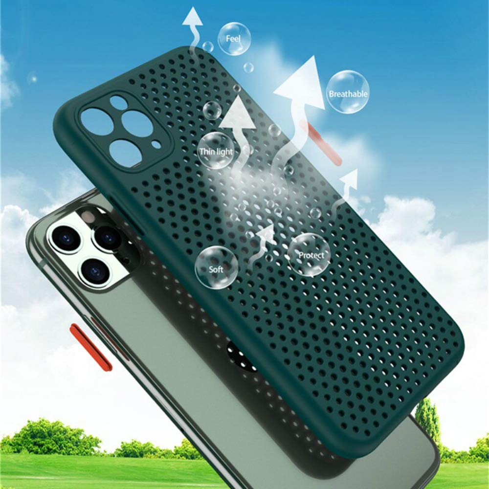 iPhone 11 Pro Max Cooling Case - Ultra Slim Breathable Hollow Design TPU Phone Cover with Camera Protection | Heat Dissipation Technology for Gaming & Heavy Usage | Compatible with iPhone 11 Pro Max (Black)