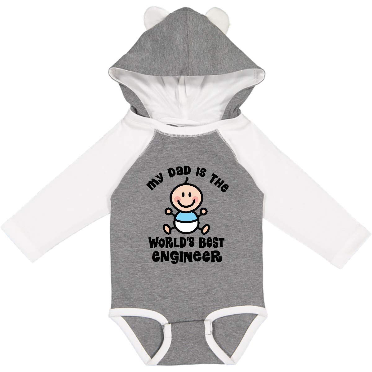 World's Best Engineer Dad Long Sleeve Baby Bodysuit - Funny Engineering Gift for New Dads - Perfect for Father's Day, Baby Showers & Engineer Appreciation