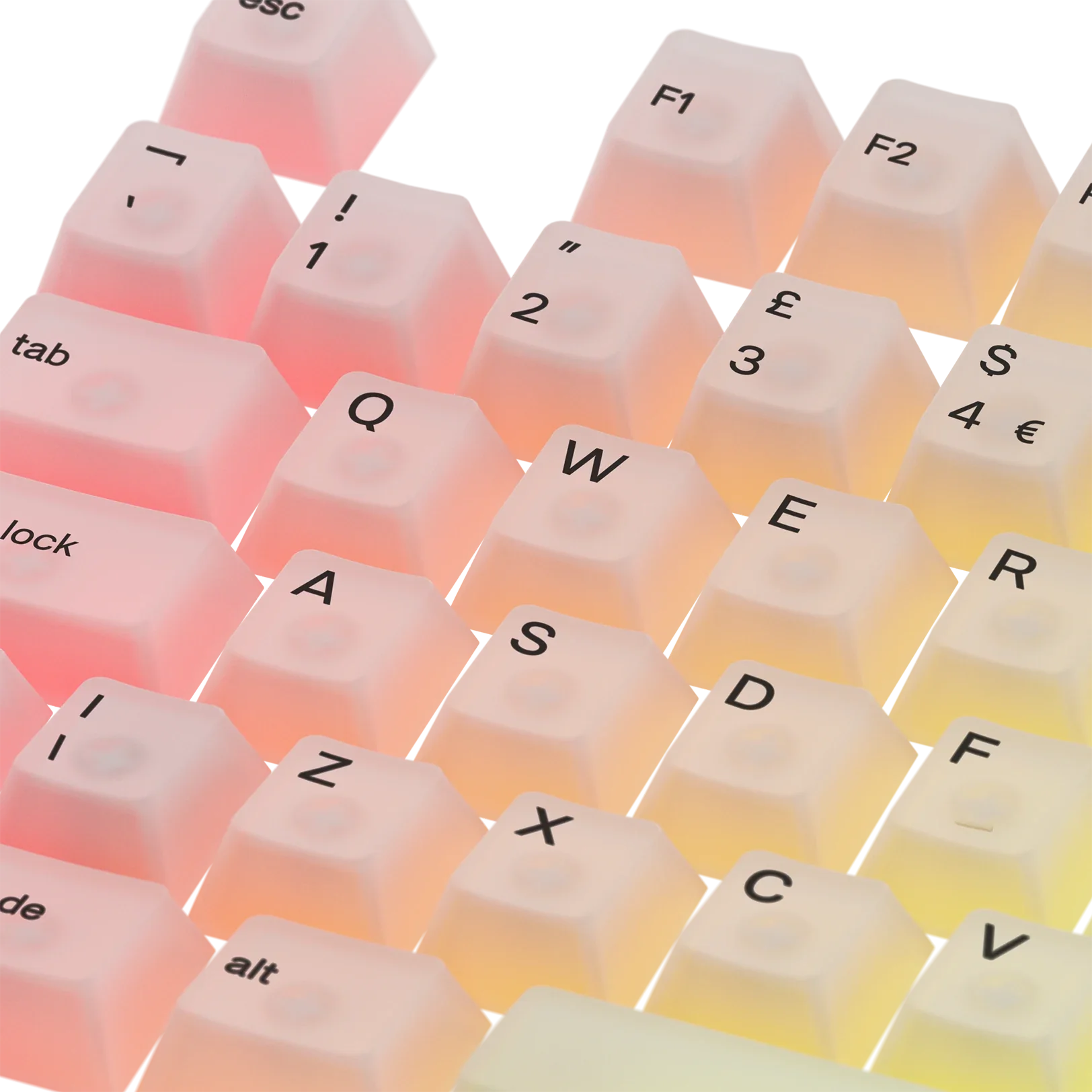 Polychroma Keycaps for Mechanical Keyboards - Custom RGB Backlit Keycaps for UK Layout (Ideal for Gaming, Typing & Office Use)