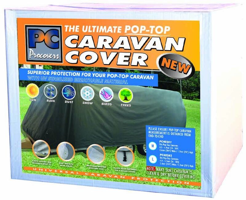Best Caravan Cover for Pop Top Medium - Fits 14-16 ft Length & 104 in Width - Durable RV & Camper Protection for All Weather & Outdoor Storage