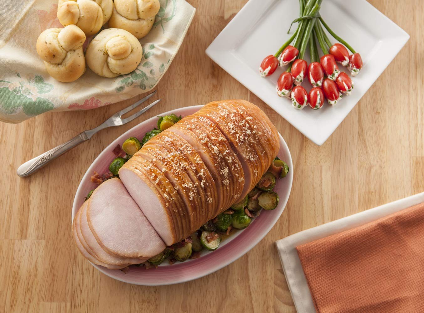 Premium Burgers' Smokehouse Boneless Sliced Gourmet Turkey Breast - 4.5-5.5 lb | All-Natural Smoked Turkey for Sandwiches, Charcuterie Boards & Holiday Meals