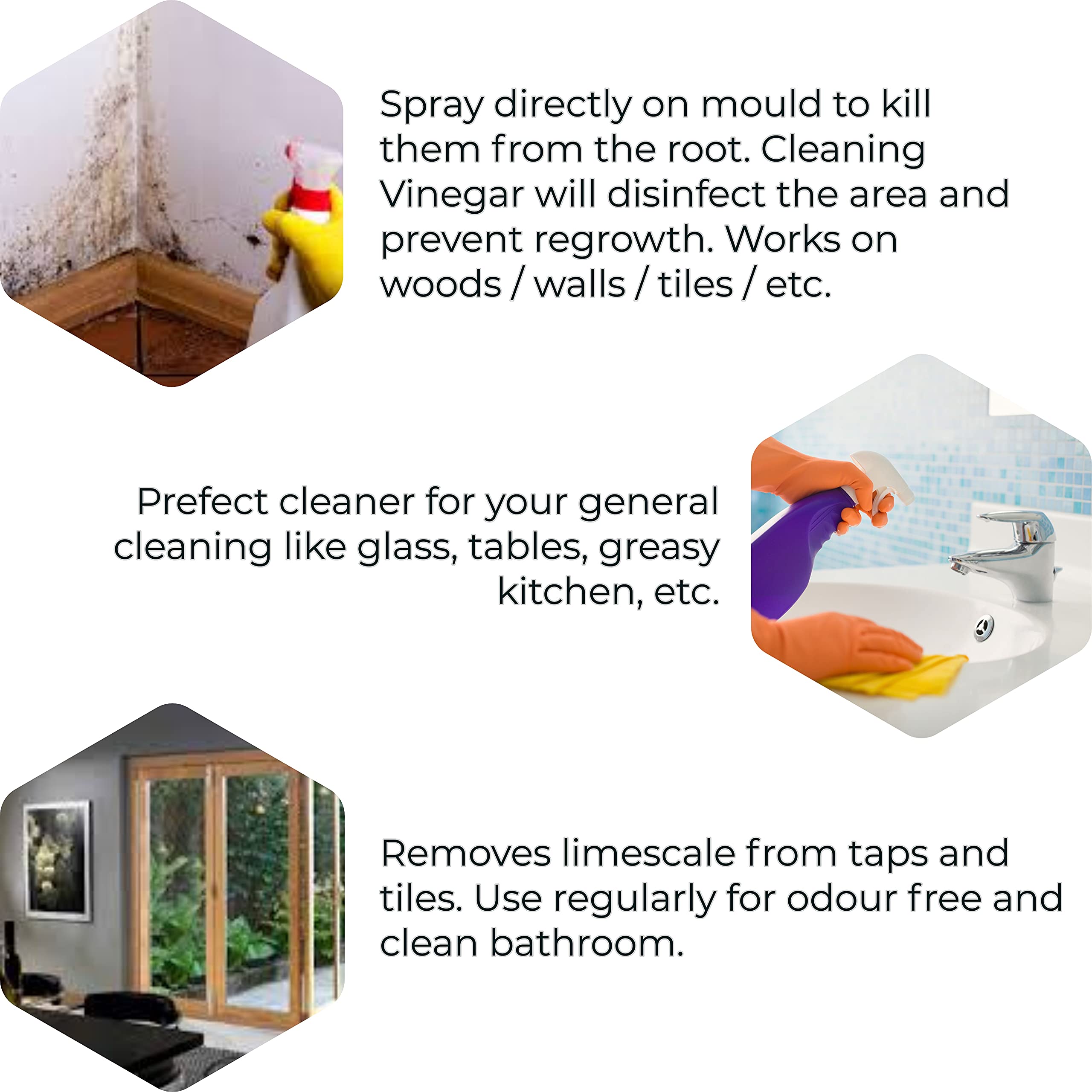 TIDY FOX 8% Concentrated Vinegar for Cleaning - 1 Liter | All-Purpose Natural Cleaner for Kitchen, Bathroom, Floors & Windows