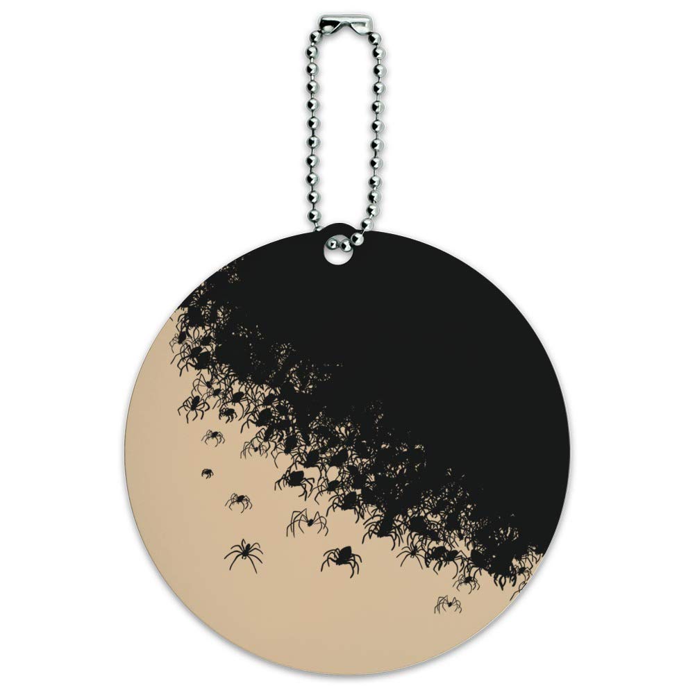 Spider-Themed Luggage ID Tag - Funny Arachnophobia Suitcase Tag for Travel Accessories | Perfect for Halloween, Prank Gifts & Unique Carry-On Identification