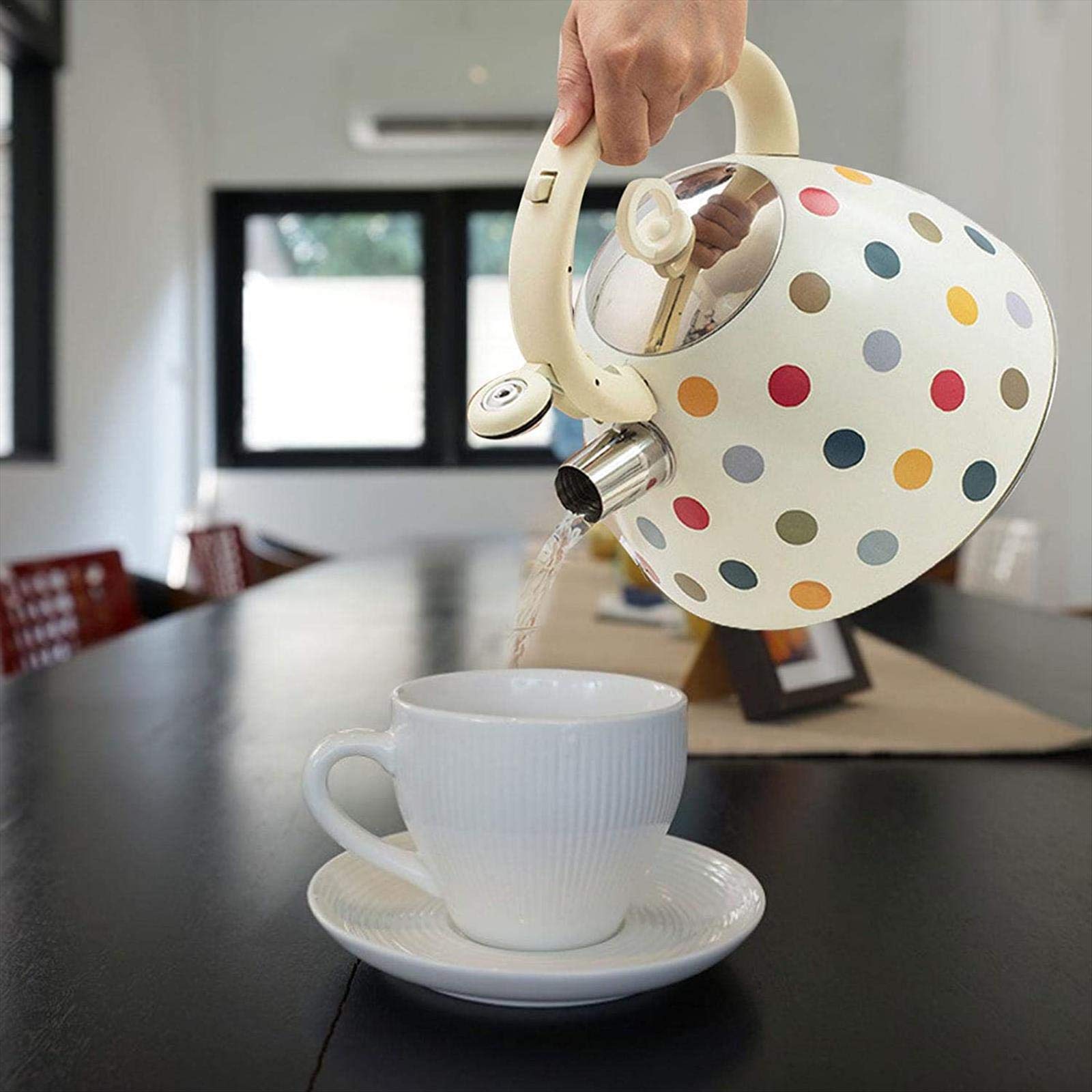 3 Liter Stainless Steel Whistling Tea Kettle - Induction & Gas Stove Compatible, Anti-Scald Handle - Perfect for Home, Office & Camping Use