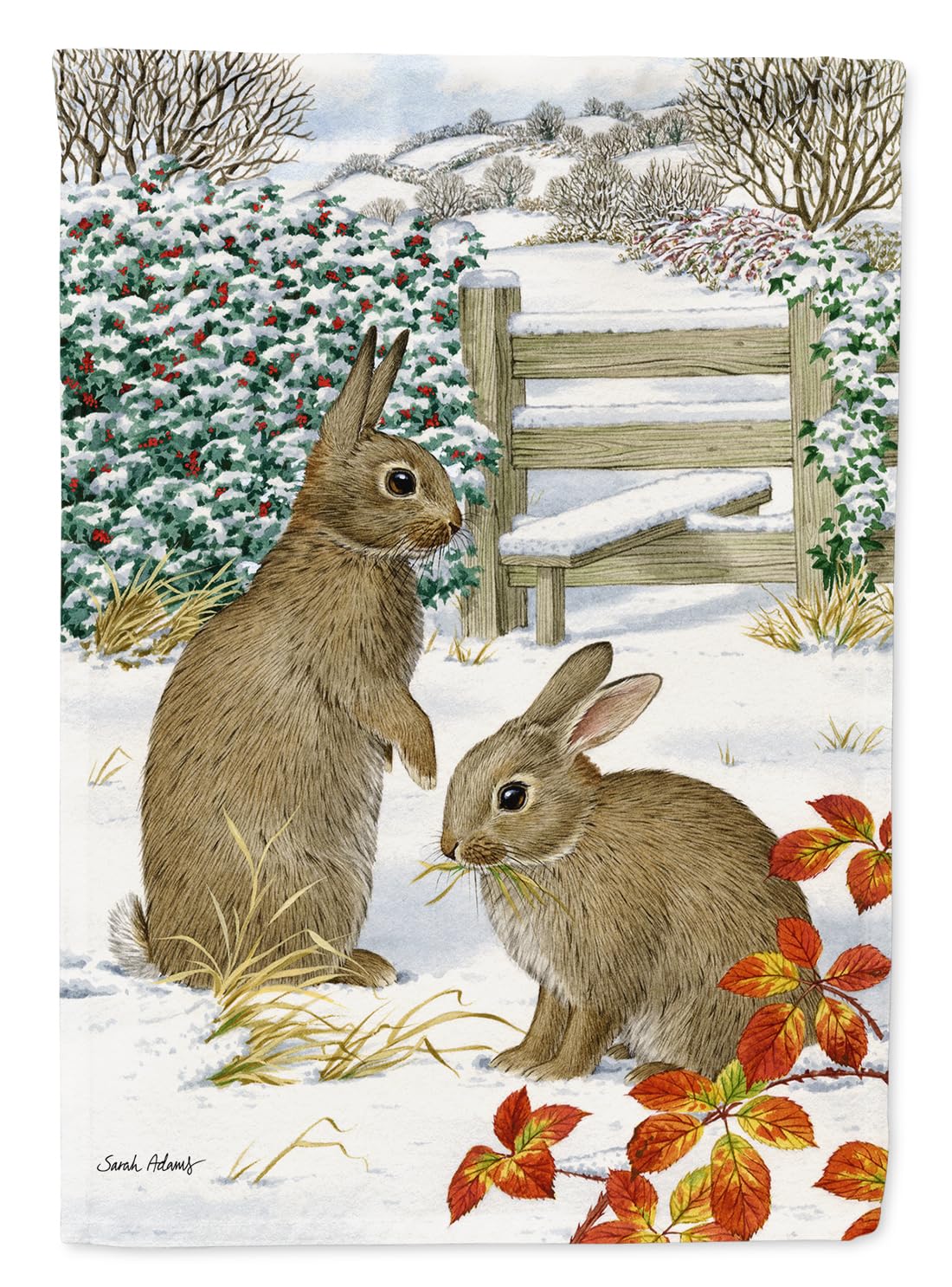 Caroline's Treasures Multicolor Garden Flag - Decorative Outdoor Yard Banner for Mailbox, Patio, Flower Beds & Landscaping | Durable Weather-Resistant Rabbit Design | Perfect for Spring Decor, Easter Celebrations & Garden Parties