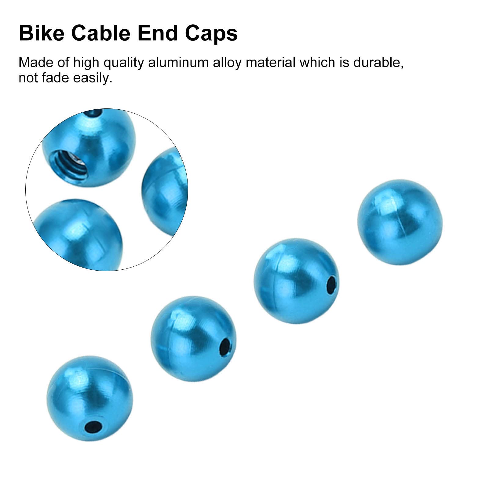 Reusable Bike Cable End Ball Caps - Durable Brake Cable End Crimps for Mountain & Road Bikes | Perfect for Cycling Maintenance & DIY Bike Repairs