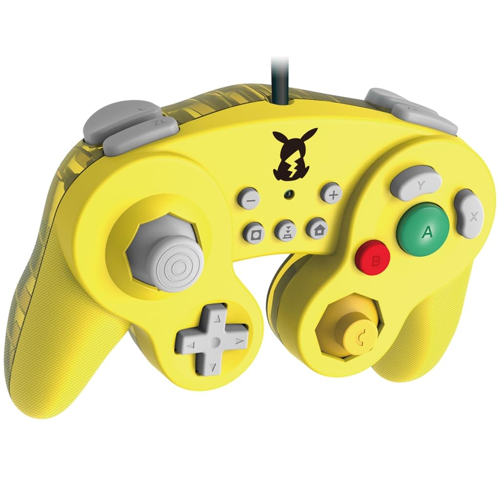 Official Nintendo Hori Battle Pad (Pikachu Edition) - USB GameCube Style Controller for Nintendo Switch - Perfect for Smash Bros & Retro Gaming