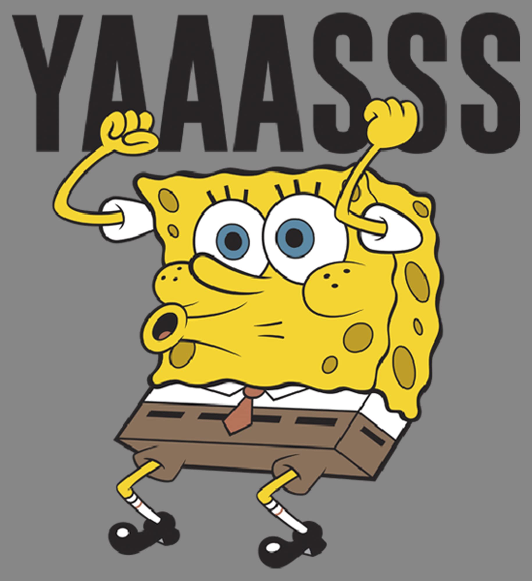 Spongebob Squarepants Kids' Yas Graphic T-Shirt - Cartoon Character Tee for Boys & Girls - Perfect for Birthday Parties, School, and Casual Wear