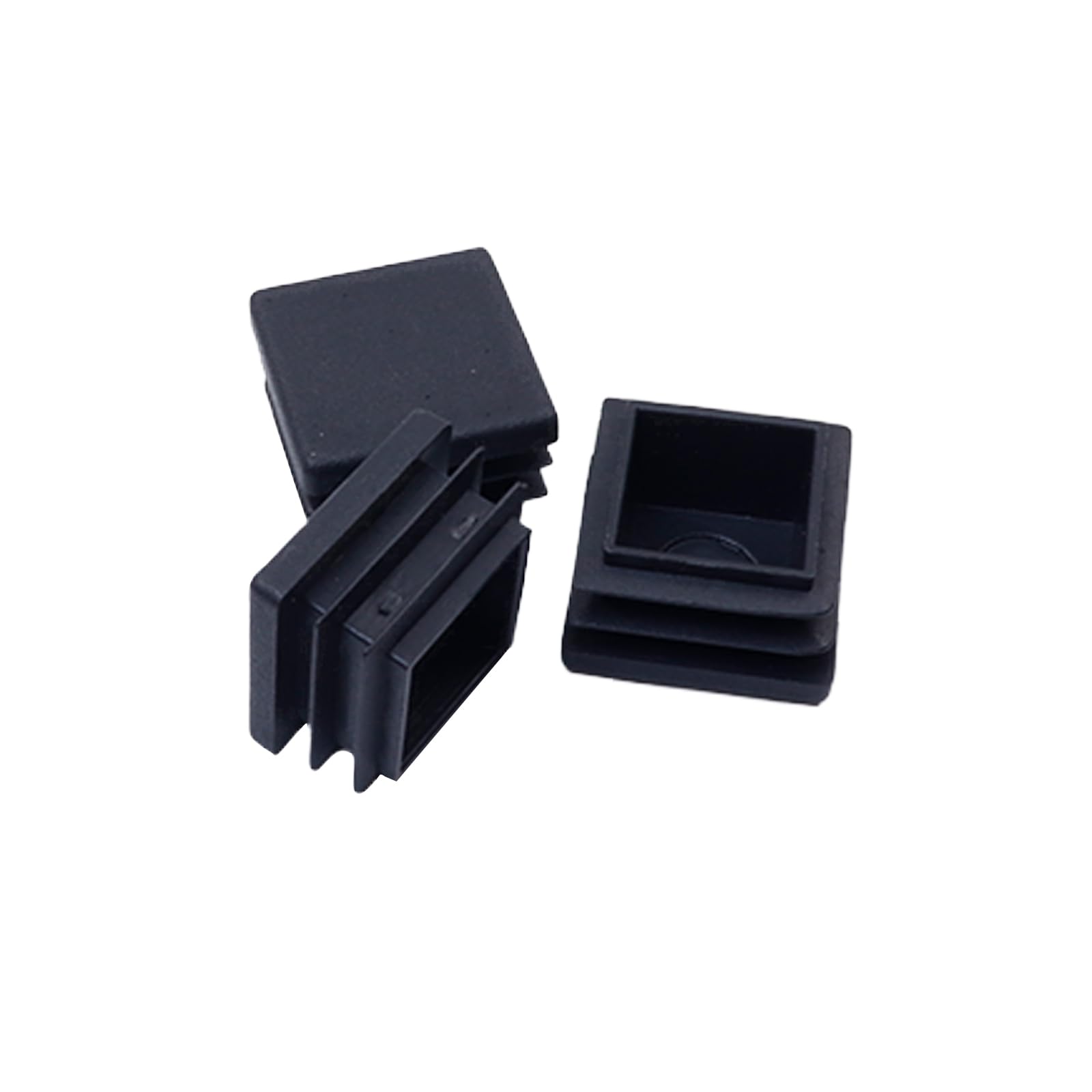 20 x 20mm Black Square Tube Plugs - Plastic Furniture End Caps for Chair Legs & Table Tubes - Pack of 30 - Perfect for DIY Furniture Assembly & Home Decor Projects