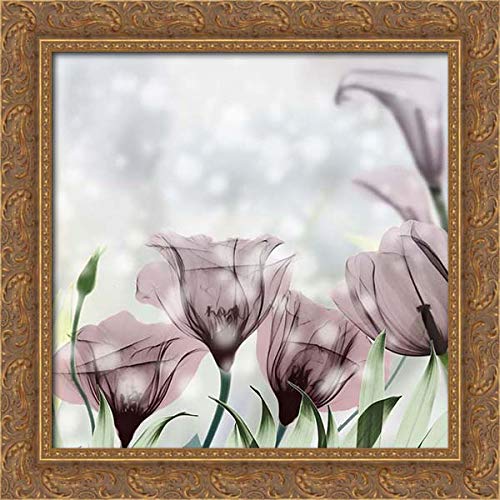 Albert Koetsier 28x28 Gold Ornate Framed Canvas Art Print - Garden of Eden Painting, Wall Decor for Living Room, Bedroom & Office