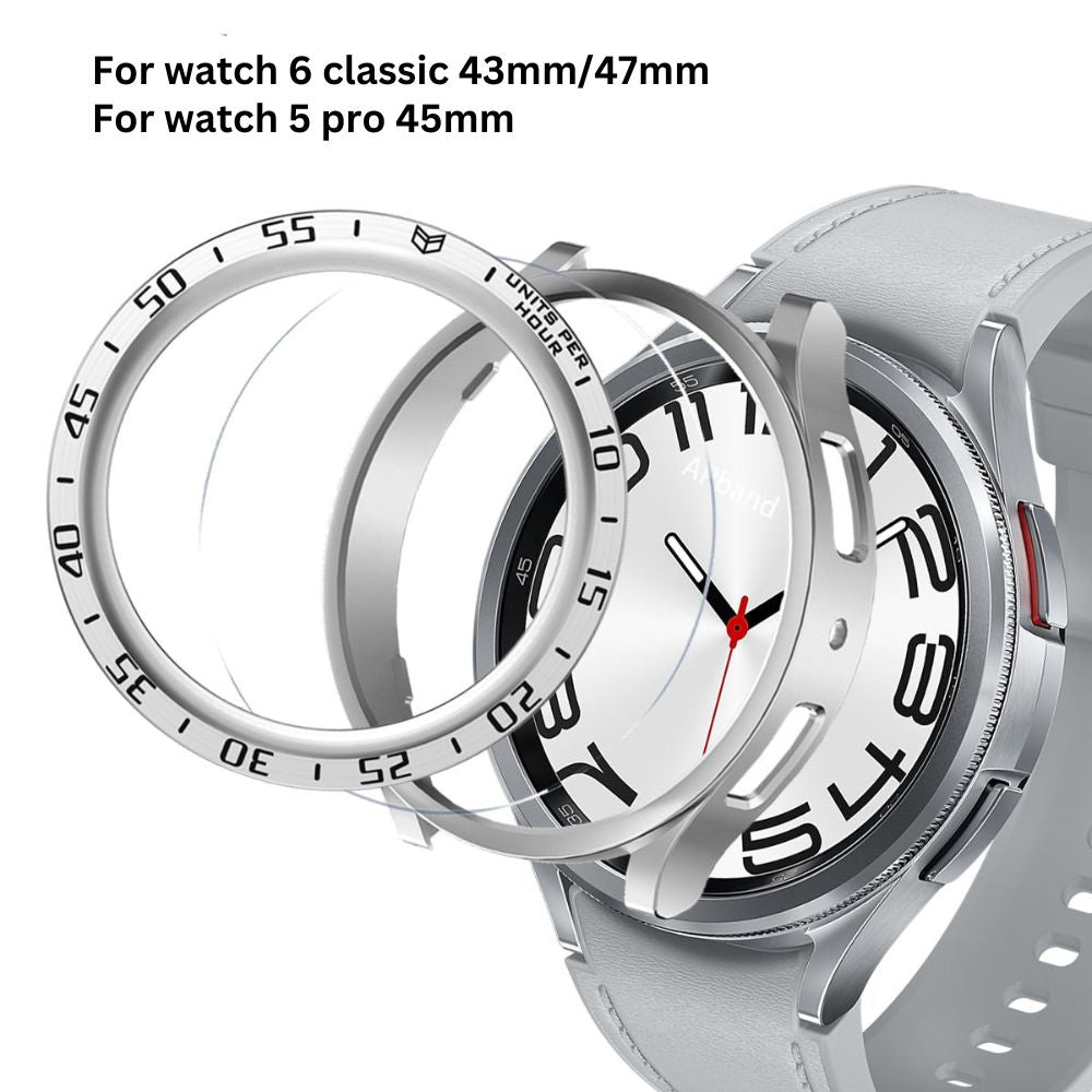3-Pack Premium Case + Tempered Glass Screen Protector + Metal Bezel for Samsung Galaxy Watch - Perfect for Workouts, Outdoor Adventures & Everyday Protection