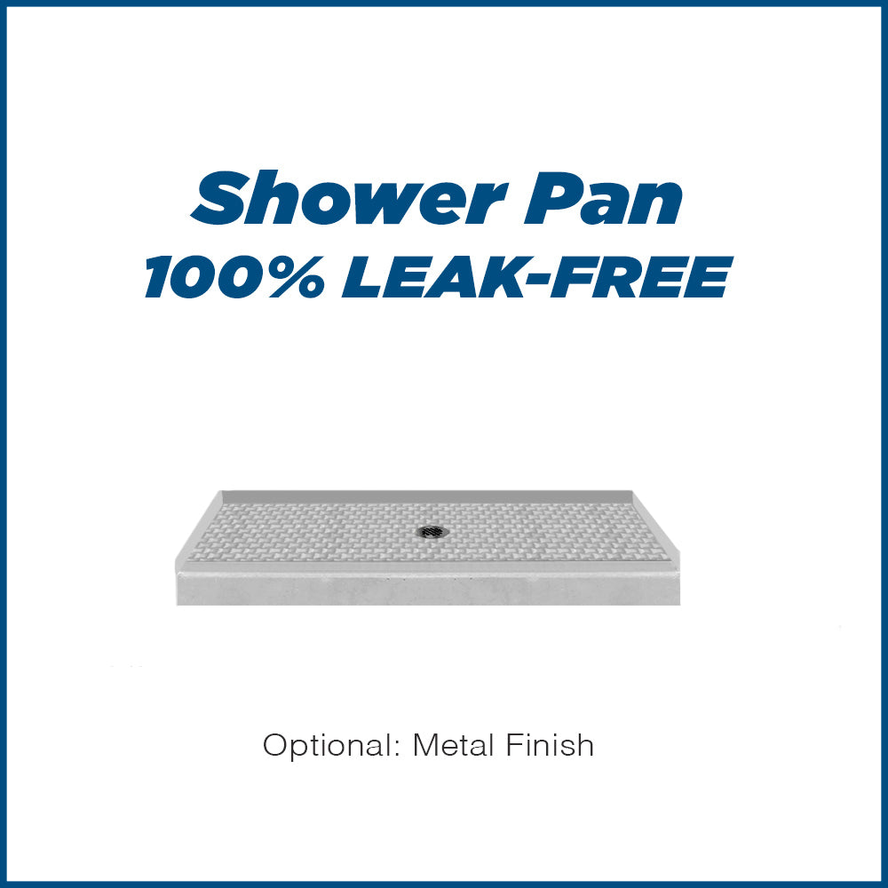 Freedom 60 Alcove DIY Shower Remodel Kit with Portland Cement, Sistine Stone & Jewel Stone Accent - Perfect for Bathroom Renovation and Modern Home Upgrade