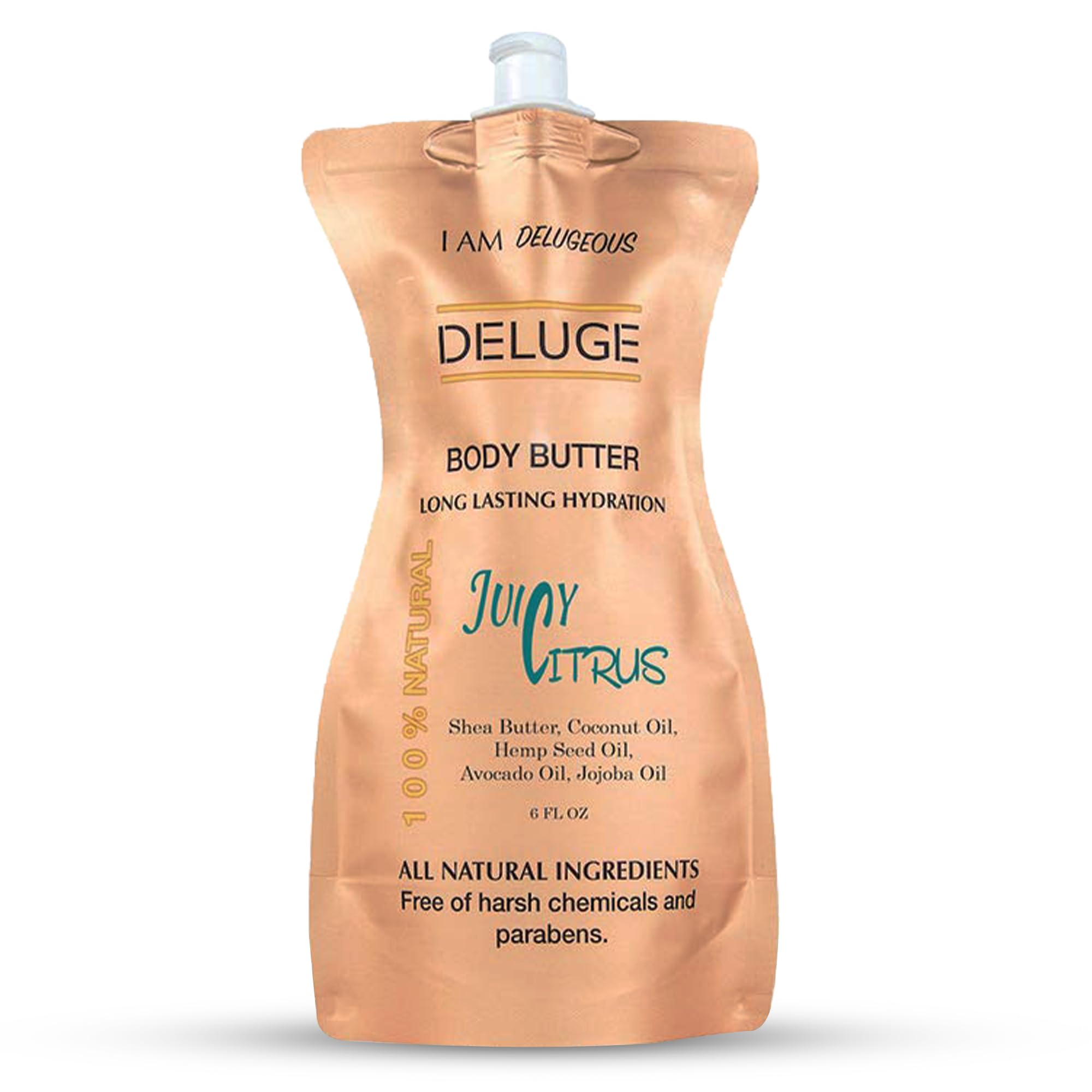 Organic Citrus Body Butter for Dry Skin - 100% Natural Hydration for Women & Men - Non-Greasy, Long-Lasting Moisturizer - Made in USA (6 FL OZ) - Perfect for Daily Skincare & Post-Shower Hydration