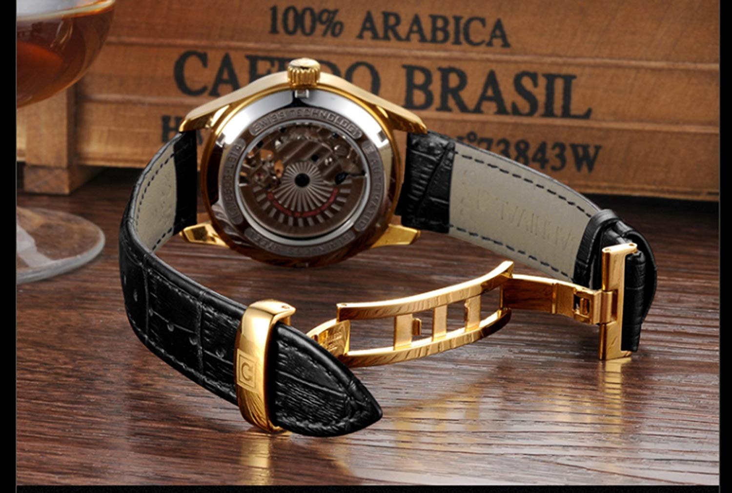 Gosasa Men's Automatic Skeleton Tourbillon Watch - Stainless Steel Waterproof Wristwatch for Business, Casual & Formal Occasions