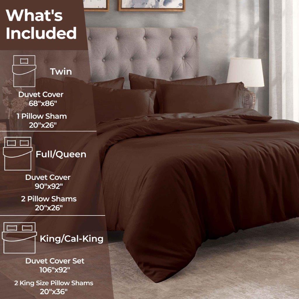 Premium 100% Egyptian Cotton Duvet Cover Set - 300 Thread Count, Breathable & Soft Bedding for All Seasons - Perfect for Master Bedroom, Guest Room & Luxury Hotels