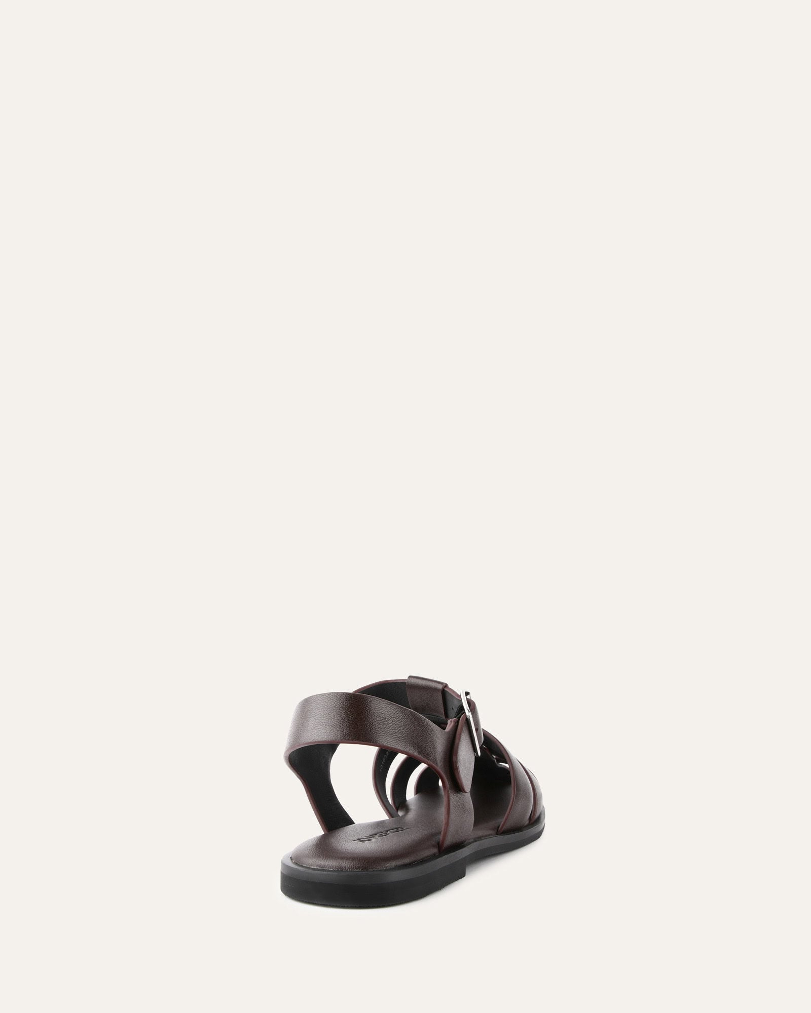 FINN Women's Flat Sandals - Genuine Chocolate Brown Leather Comfortable Slides for Casual Wear, Beach, and Summer Outfits