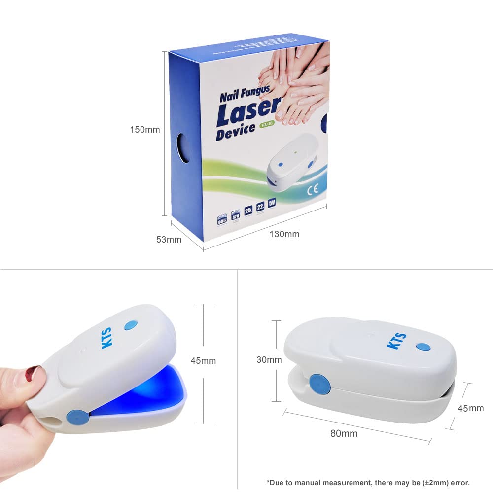 KTS Rechargeable Nail Fungus Treatment Device - Effective LED Light Therapy for Toenail & Fingernail Fungus - At-Home Onychomycosis Treatment for Healthy Nails - Perfect for Daily Foot Care & Nail Hygiene Routine