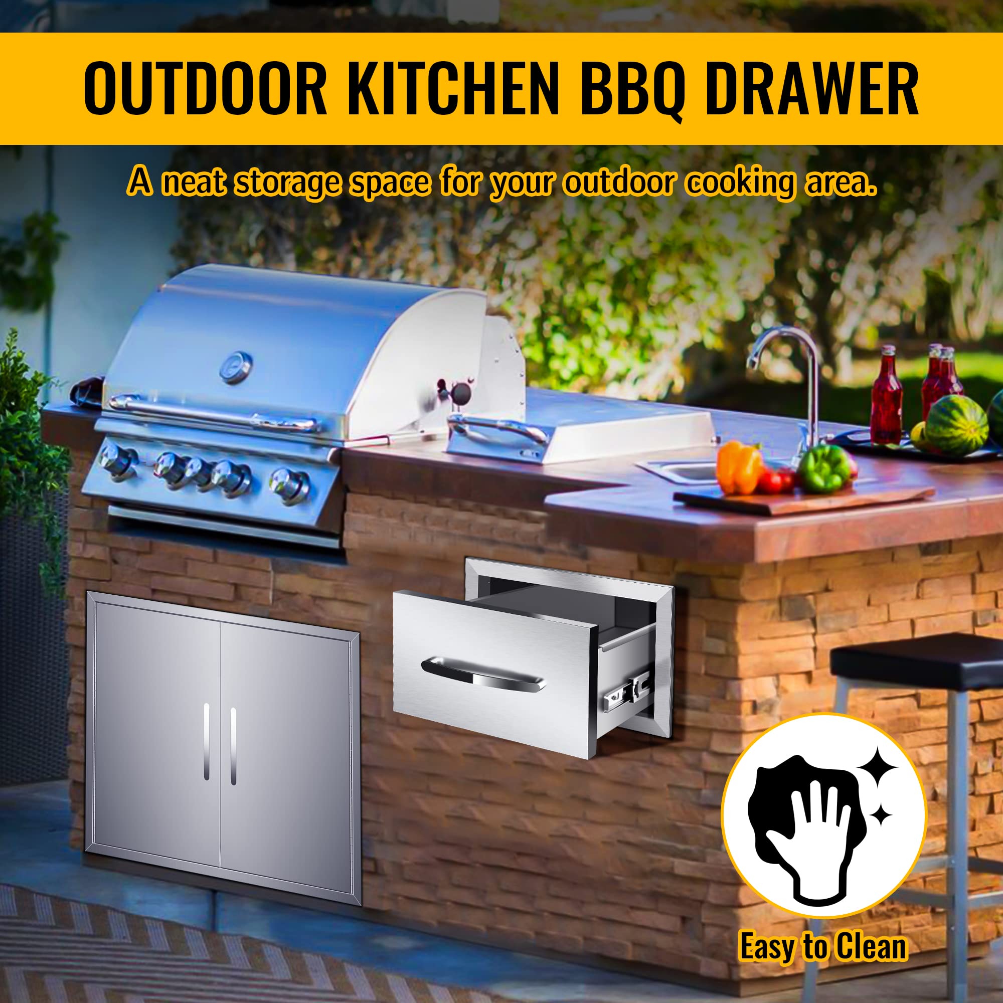 Stainless Steel Outdoor Kitchen Single Drawer 14