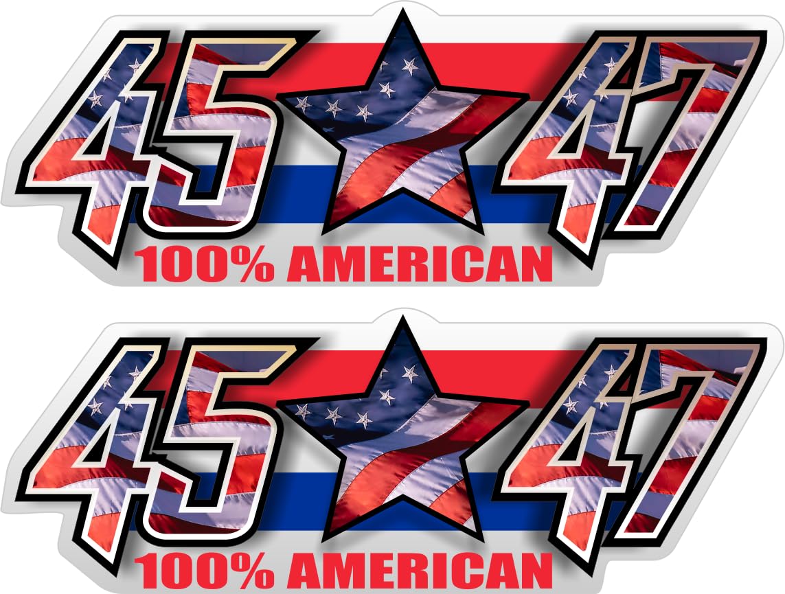2 Pack 45 47 Trump Sticker Decal - 8