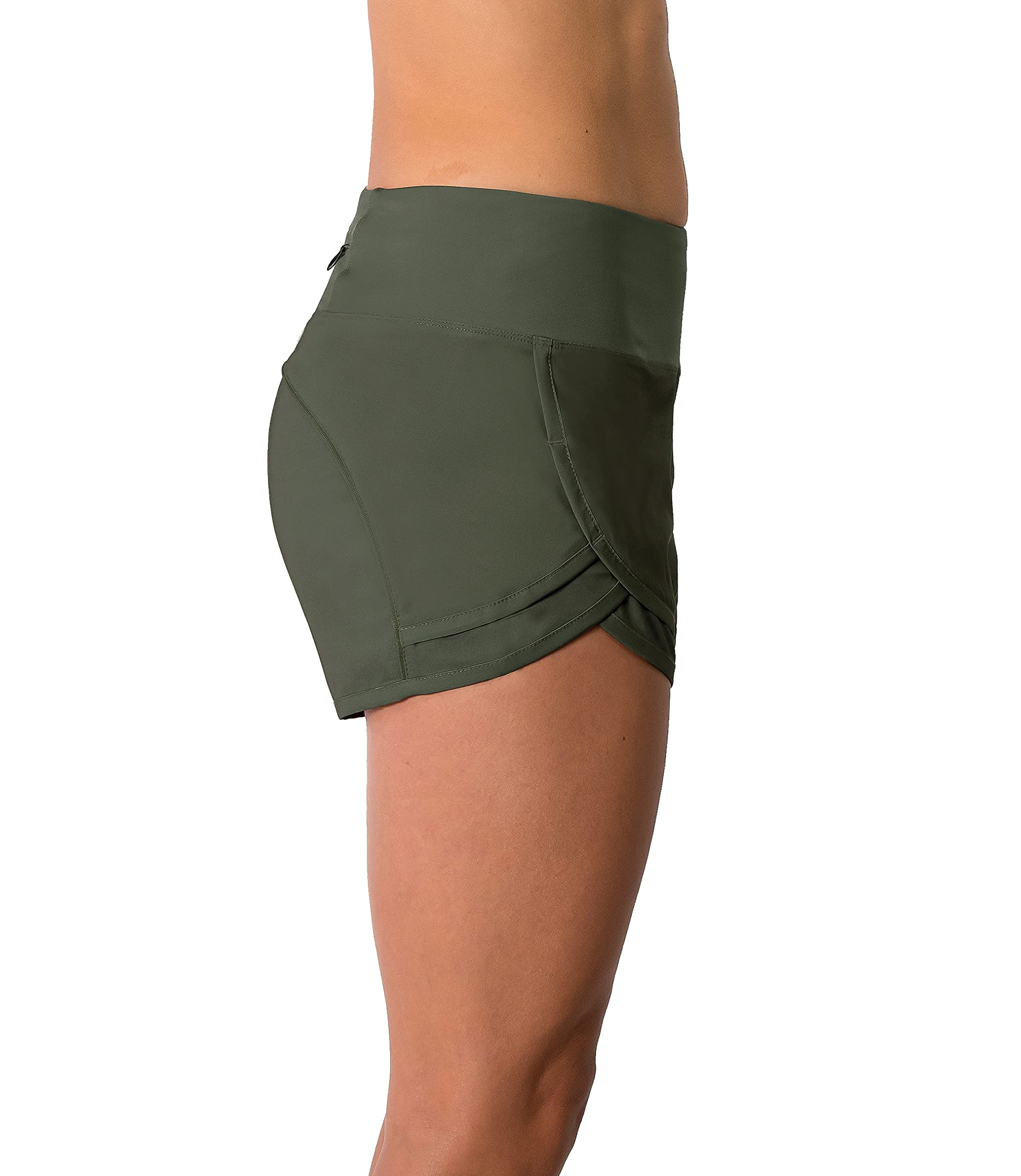 Women's Lightweight Running Shorts with Mesh Liner - 3