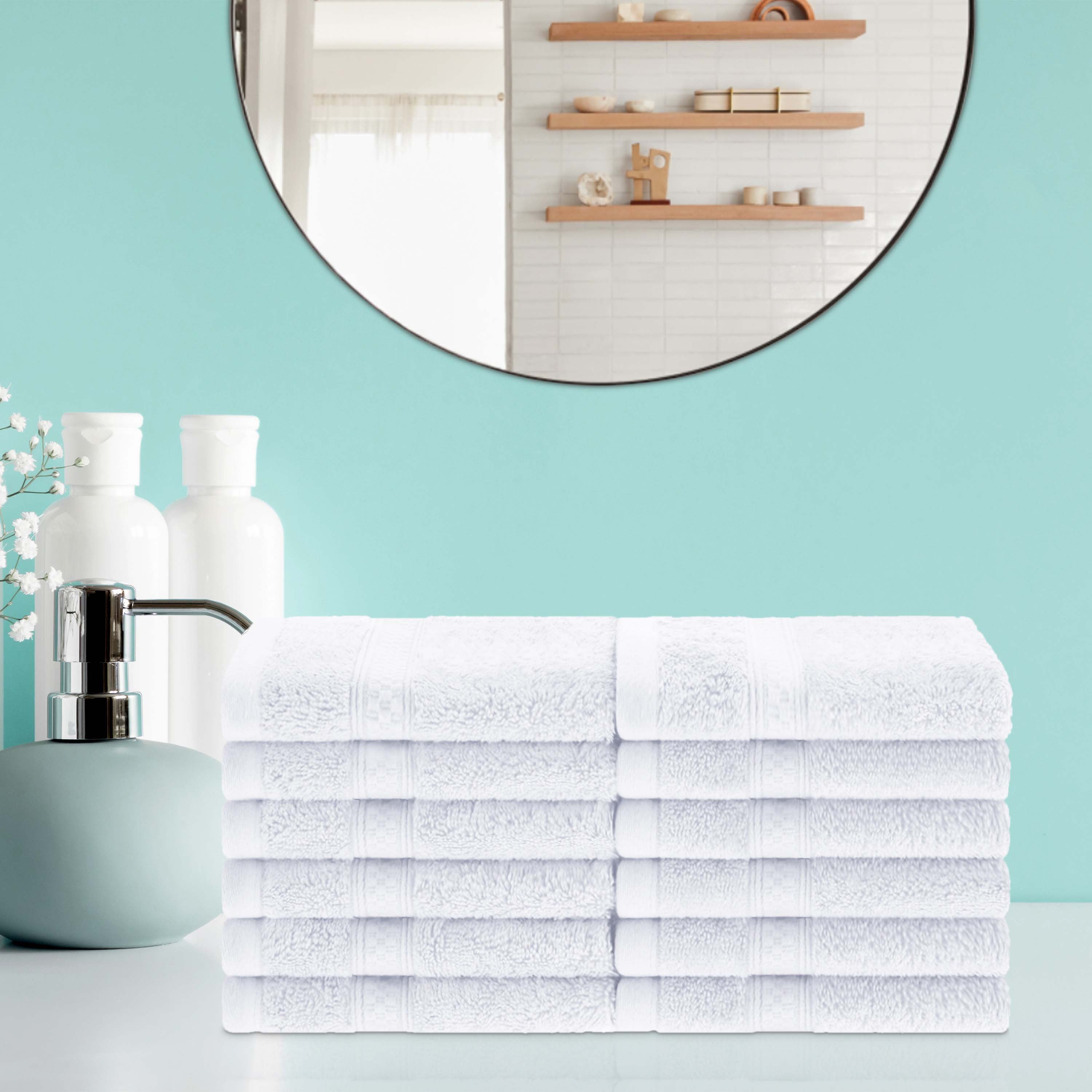 12-Piece Rayon Bamboo Blend Face Towel Set | Soft & Absorbent | Perfect for Spa, Gym & Travel