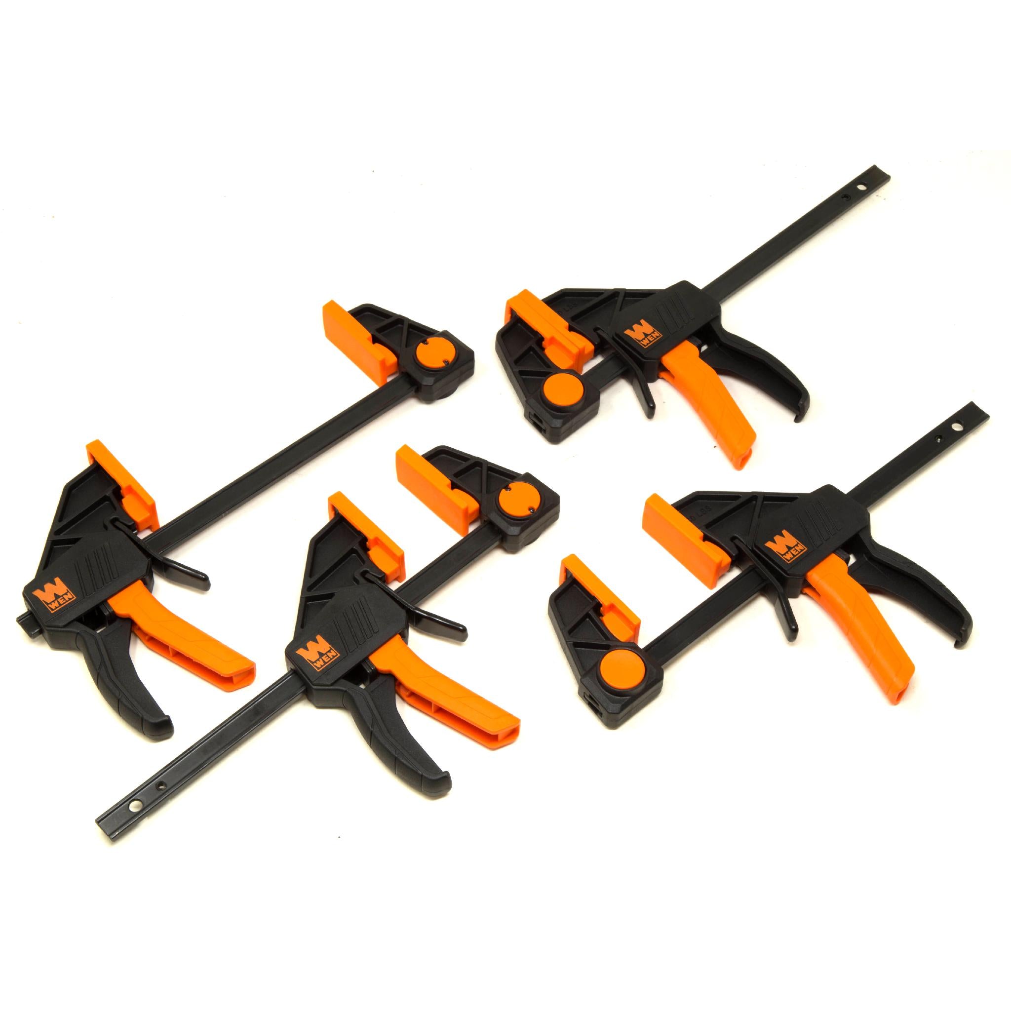 6-Pack WEN CLR062 6-Inch Heavy Duty Steel Bar Clamps & Spreaders - 2.3-Inch Throat for Woodworking, DIY Projects, and Home Repairs