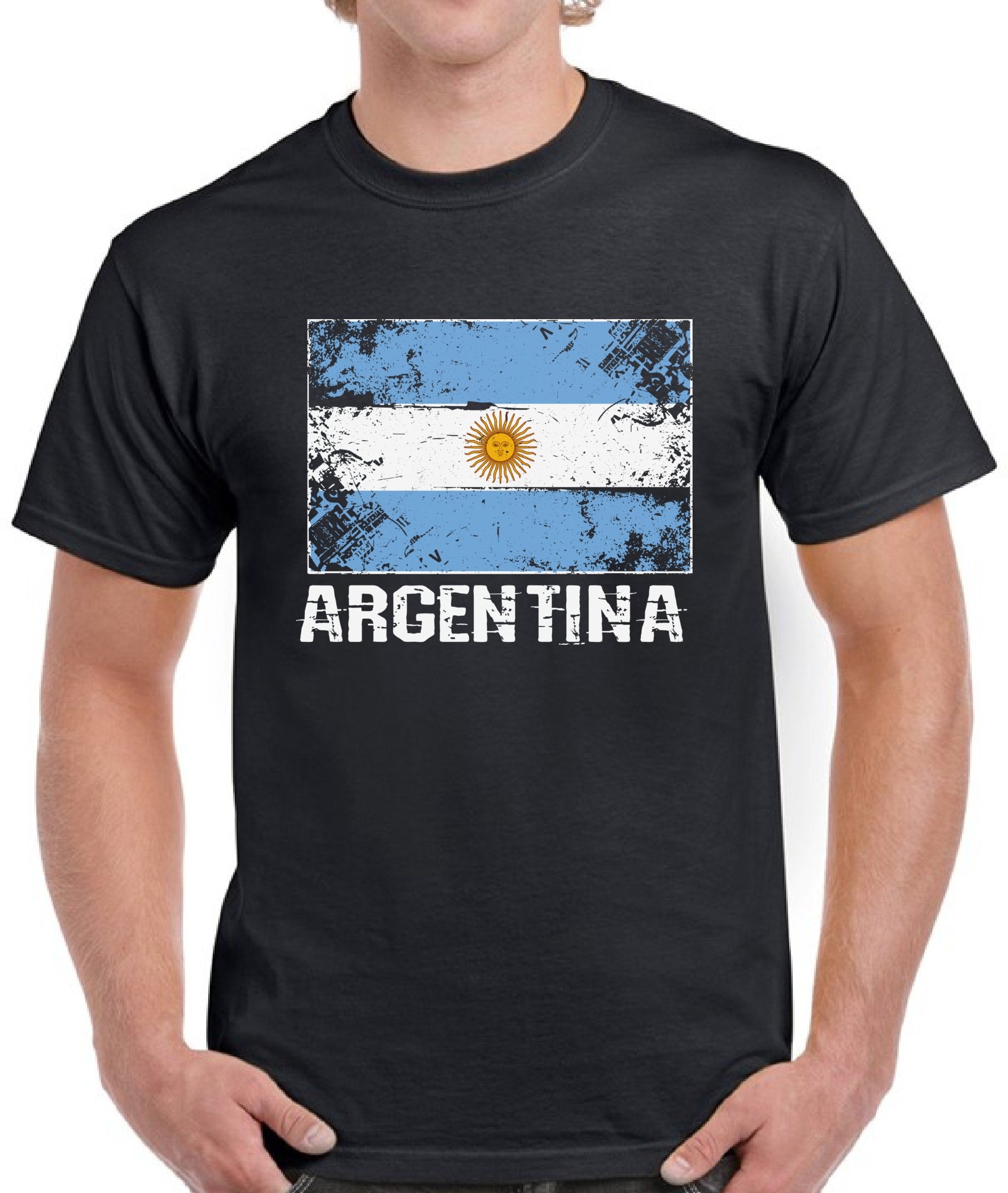 Argentina Flag T-Shirt for Men - Patriotic Soccer Jersey - Comfortable & Stylish Fanwear for Games, Parties & National Pride