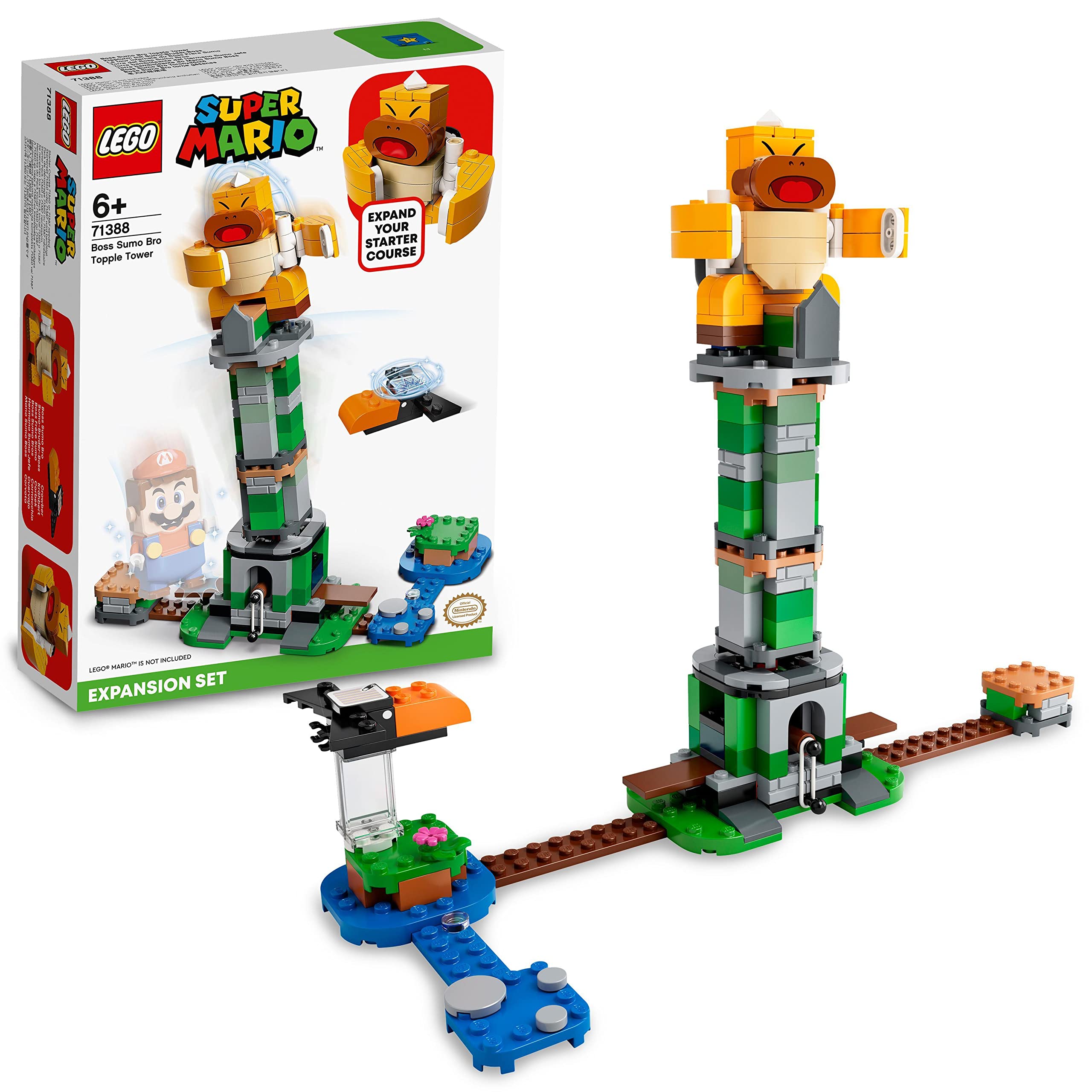 LEGO Super Mario Expansion Set 71388: Bowser's Sumo Bro Tower - Interactive Building Toy for Kids, Collectible Playset for Super Mario Fans - Perfect for Creative Play & Gift Giving