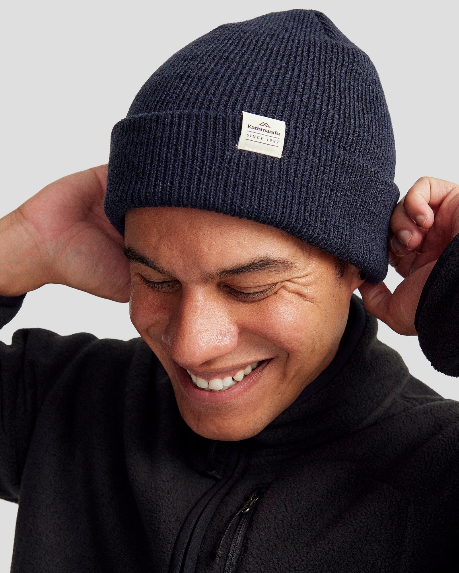 Fyfe Beanie 2.0 - Premium Winter Knit Hat for Men & Women - Pure Navy Blue - Cozy Cold Weather Accessory for Outdoor Activities, Skiing, Hiking and Casual Wear
