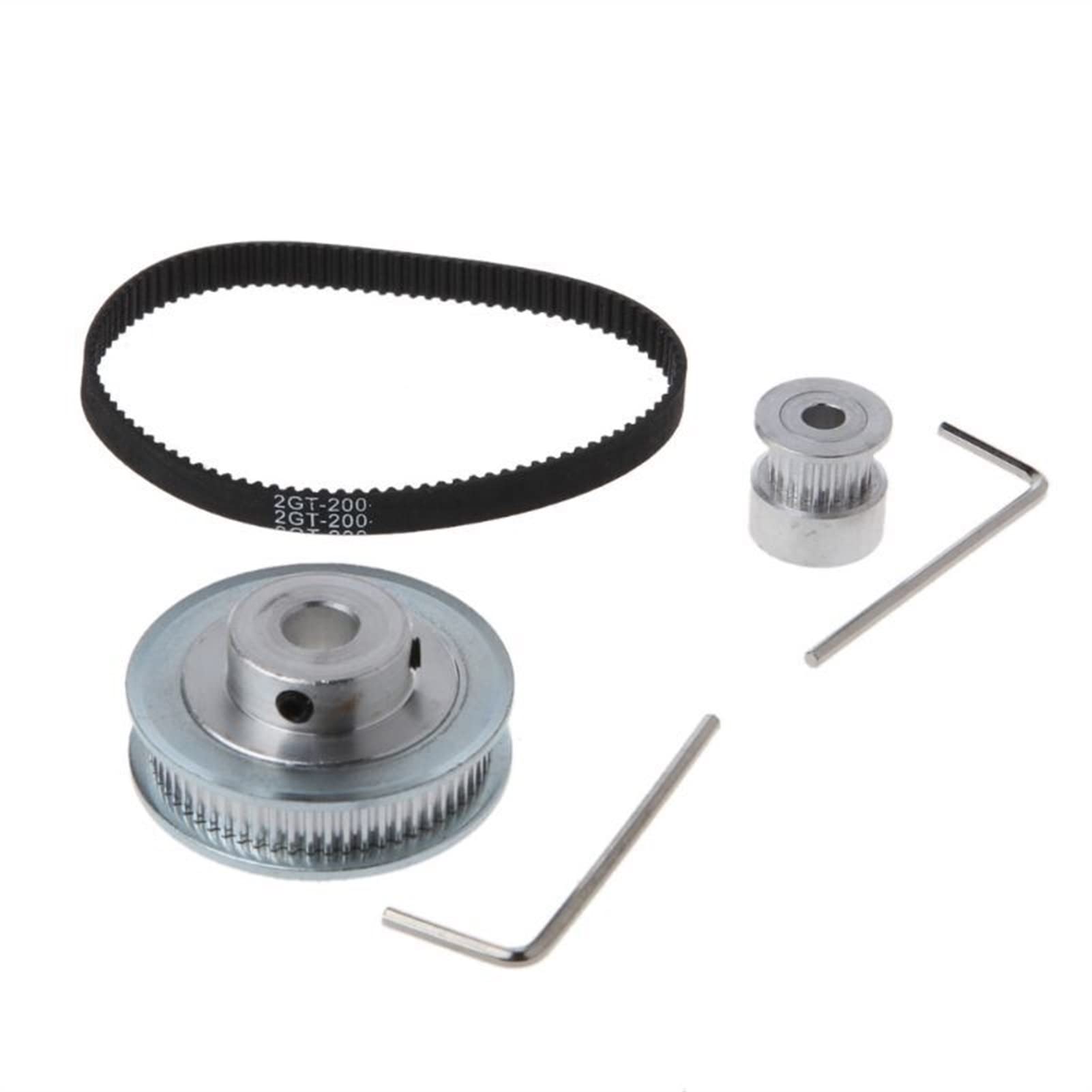 GT2 Timing Pulley Set - 200mm Closed-Loop Belt with 20T & 60T Pulleys (3:1 Reduction Ratio) for 3D Printers | High-Precision Motion Control for CNC Machines, Laser Cutters, and DIY Robotics Projects