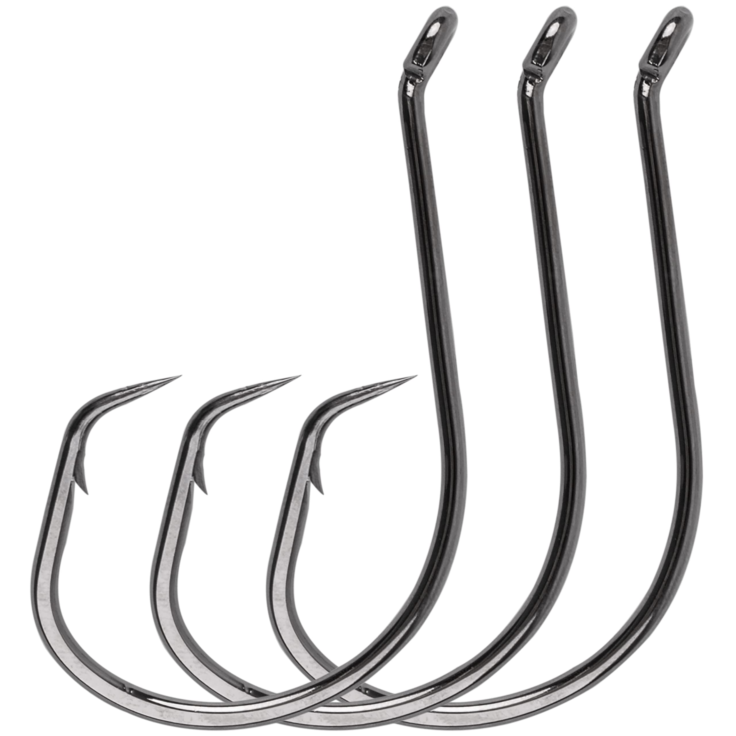 110pcs Strong Saltwater Circle Hooks for Catfish Fishing - Offset Octopus Hooks Size 8#-10/0 - Durable 2X Strength Inline Fishing Tackle for Saltwater & Freshwater Angling - Perfect for Deep Sea, Pier, and Shore Fishing