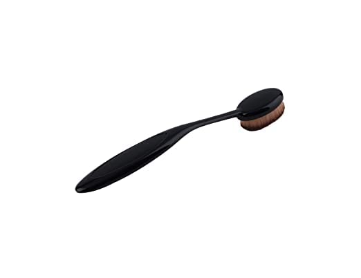 JOTKAPARKASH Professional Oval Foundation Brush Set of 2 - White & Black Makeup Brushes for Flawless Liquid & Powder Application | Perfect for Daily Makeup & Professional Salon Use