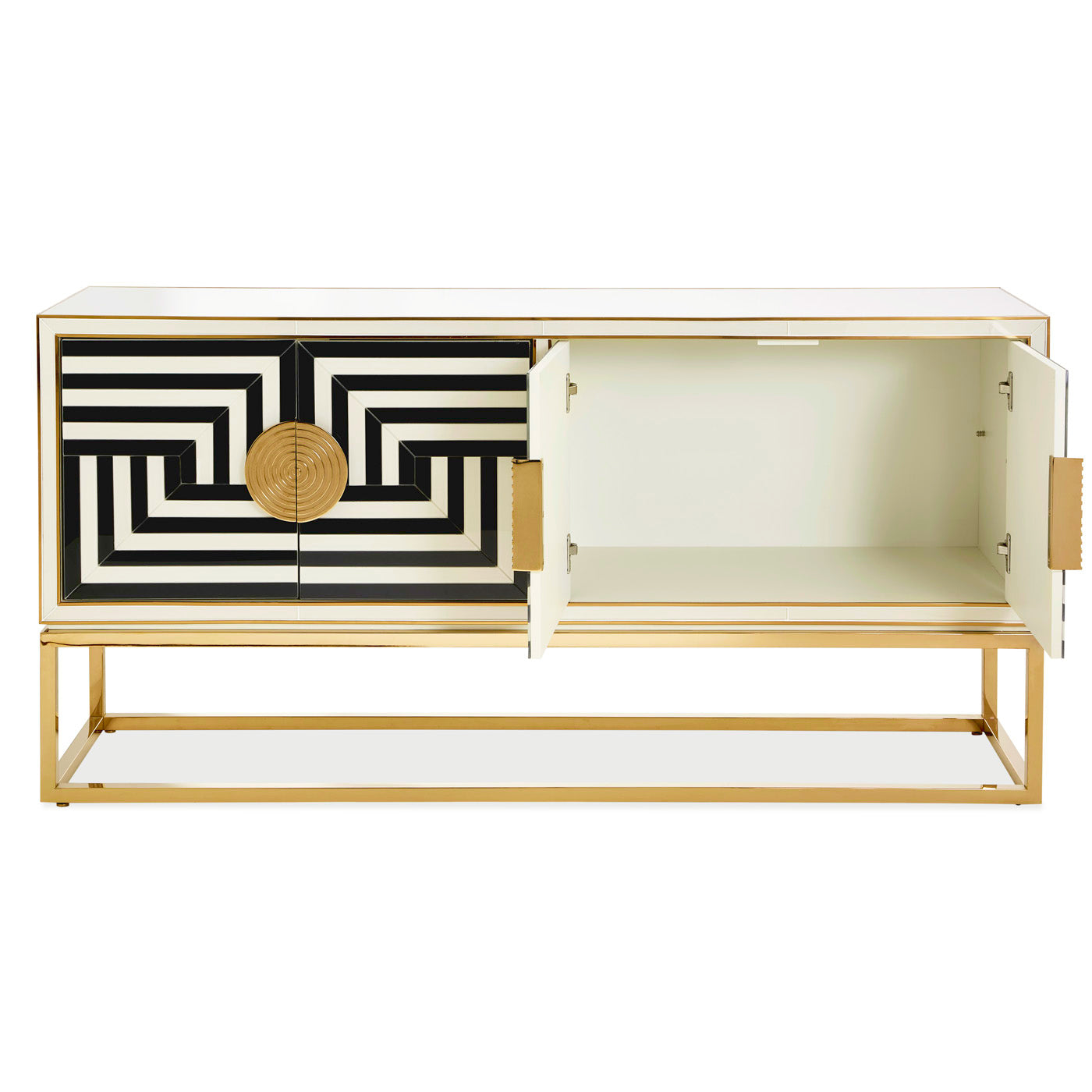 Op Art 64 Credenza Mid Century Modern Sideboard - Stylish Storage Cabinet for Living Room, Dining Room & Entryway