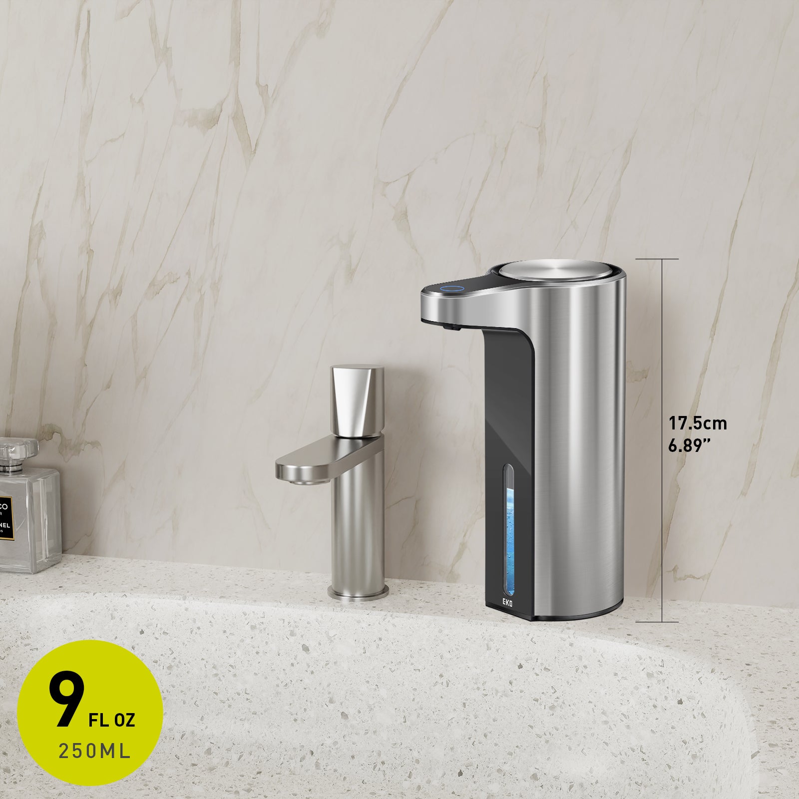 Automatic Smart Foaming Soap Dispenser - Stainless Steel Touchless Hand Wash for Kitchen, Bathroom & Office | Saves Soap & Prevents Germs